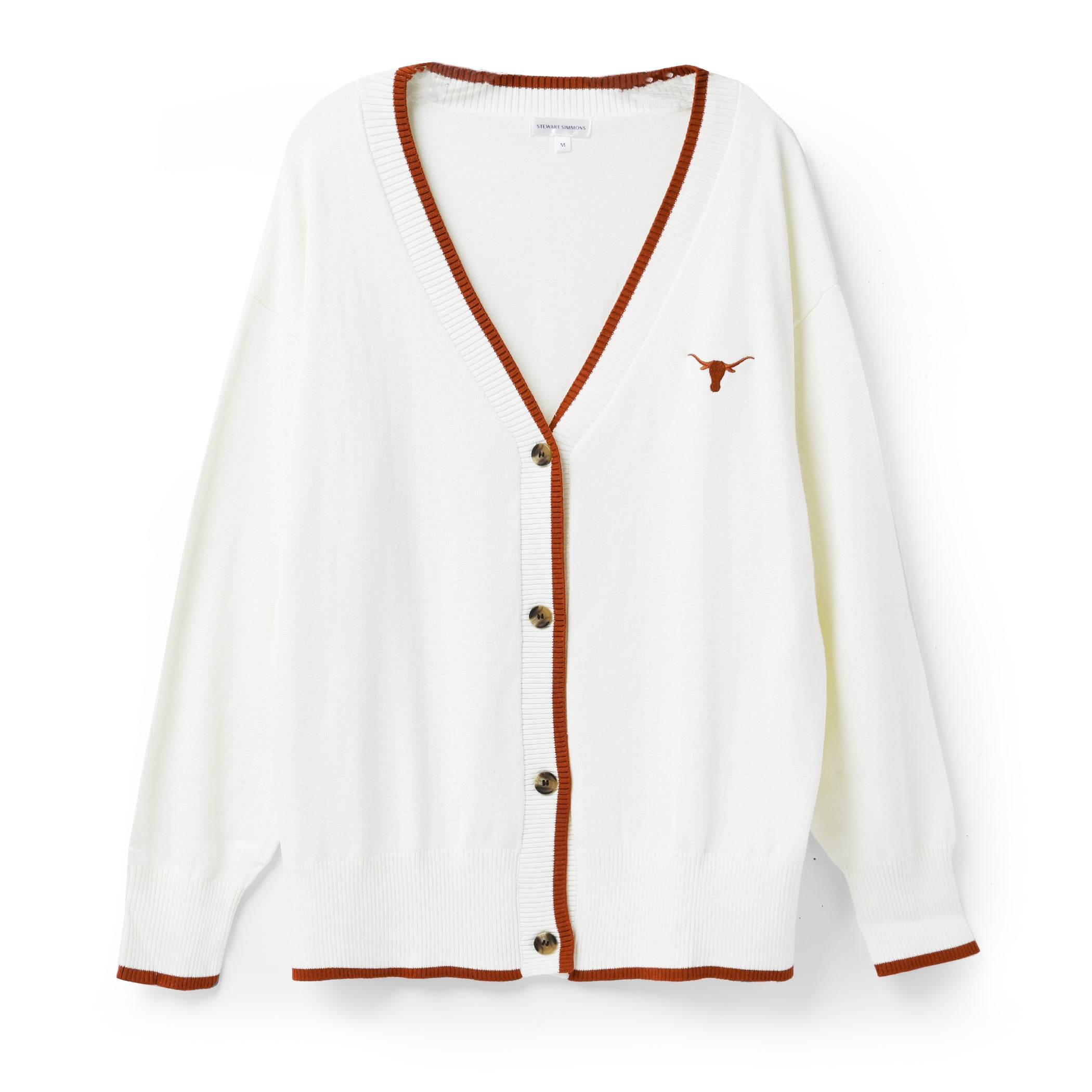 Stewart Simmons Texas Longhorns Ivy Embroidered Cardigan