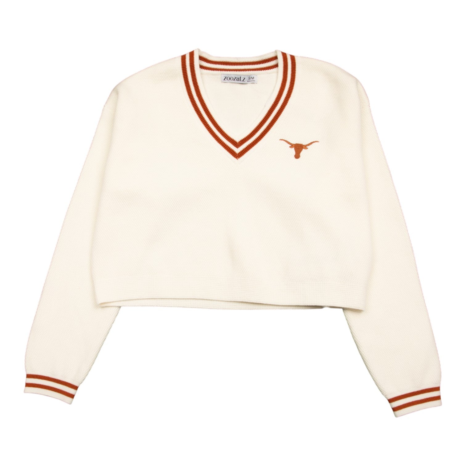 ZooZatZ Victory V-Neck Contrast Sweater