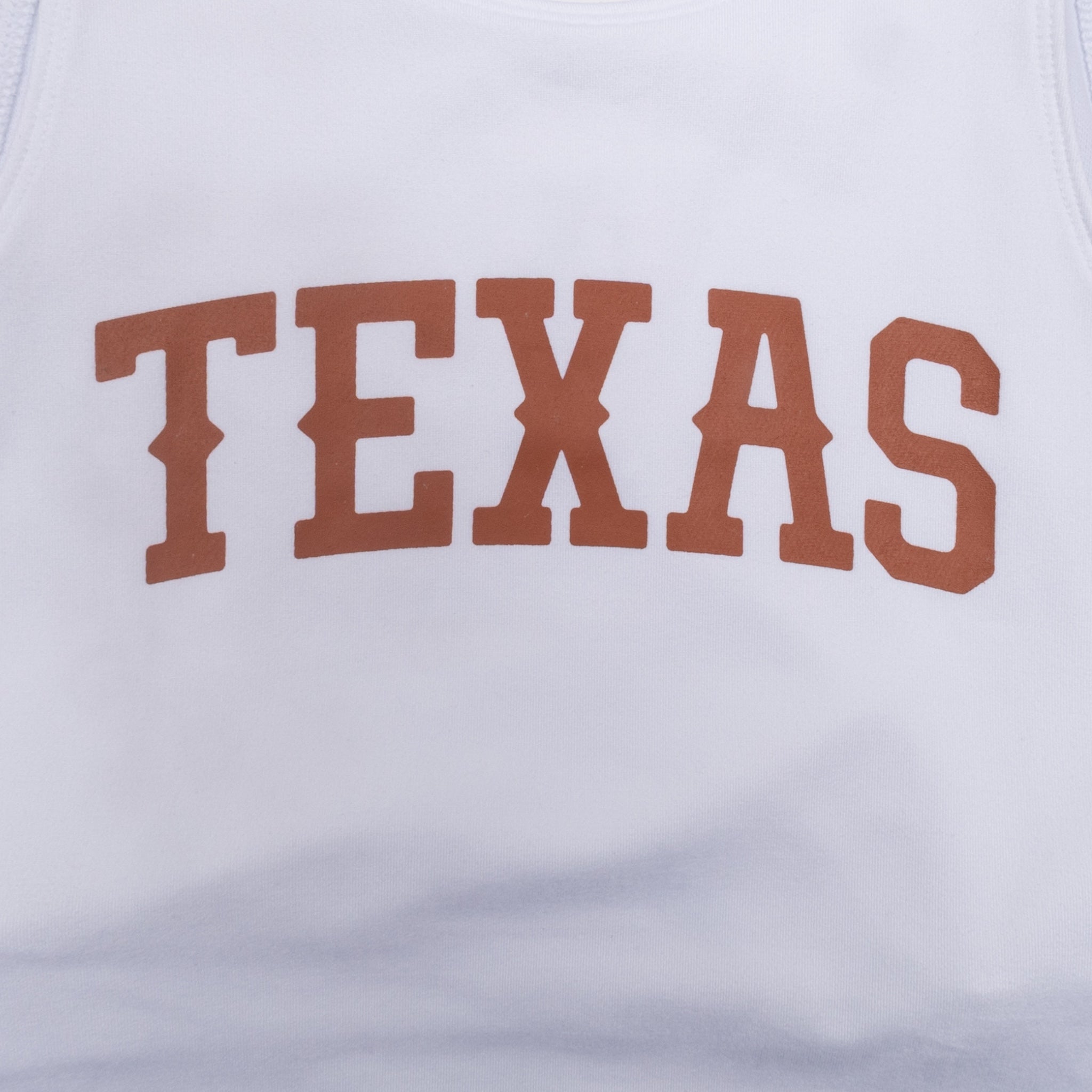 ZooZatZ Texas Longhorns Western Athletic Crop Top White
