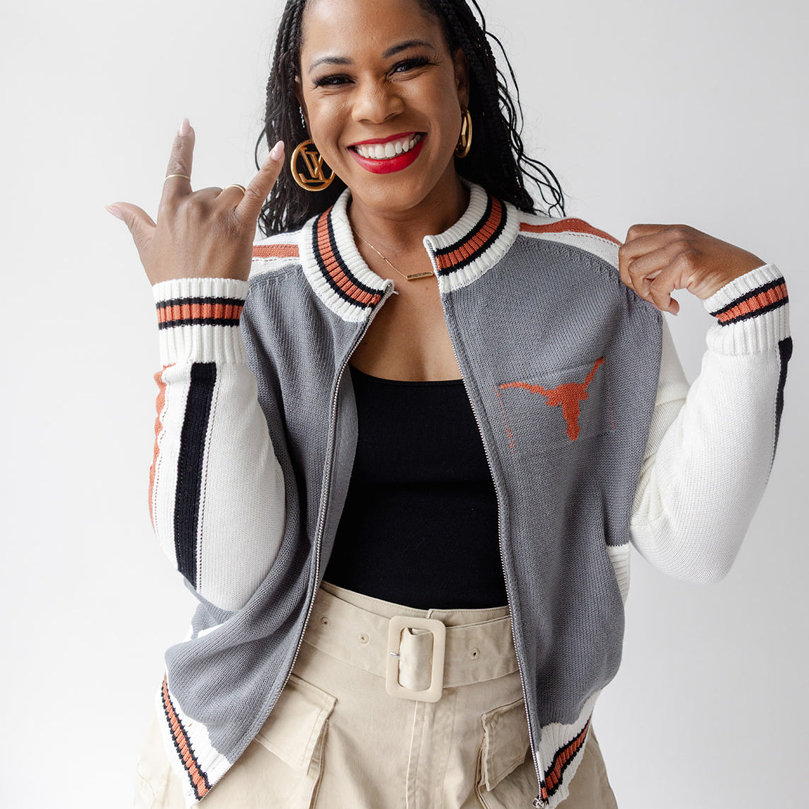 Texas Longhorns Zander Zip Up Sweater
