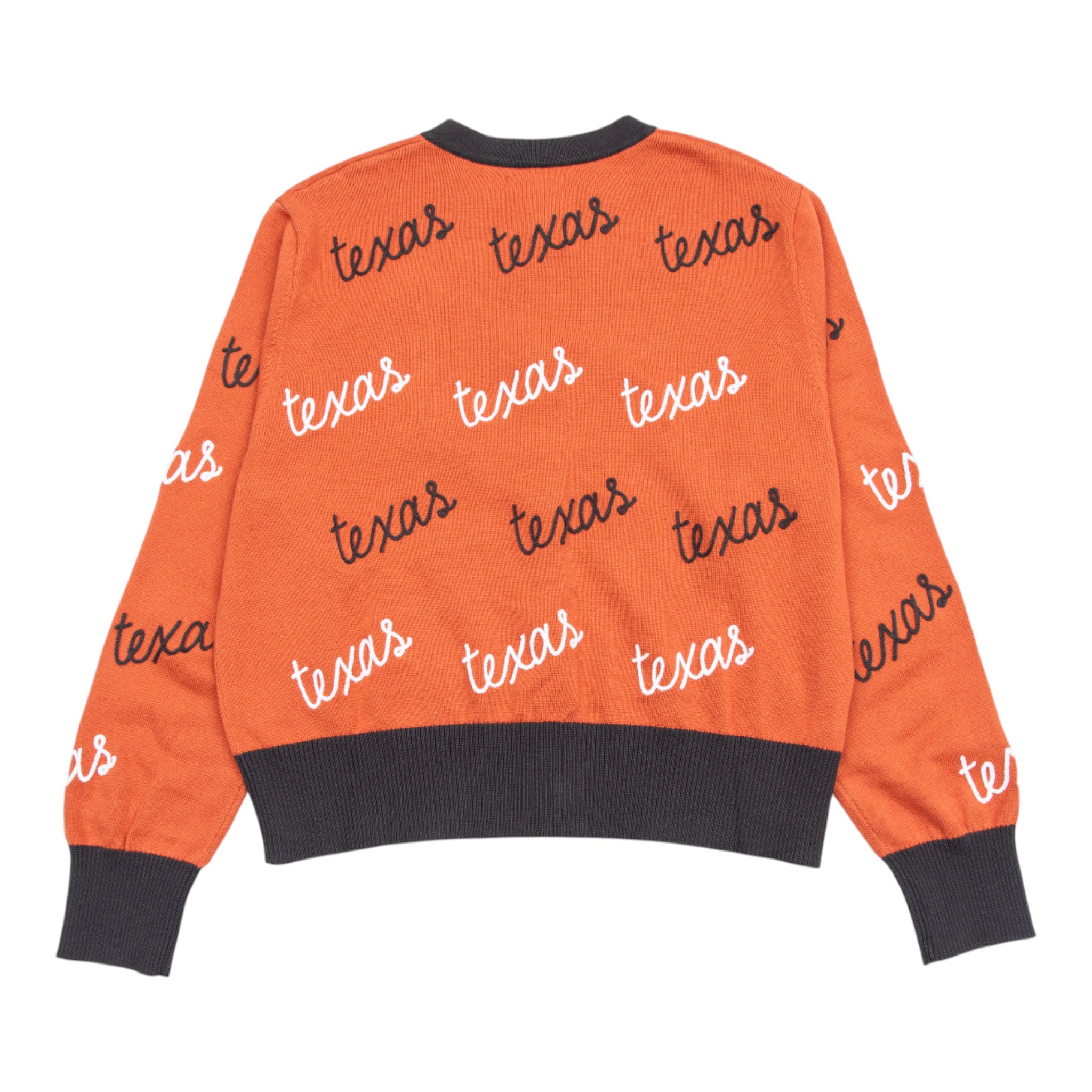 Stewart Simmons Texas Longhorns Angled Rope Embroidery Cardigan