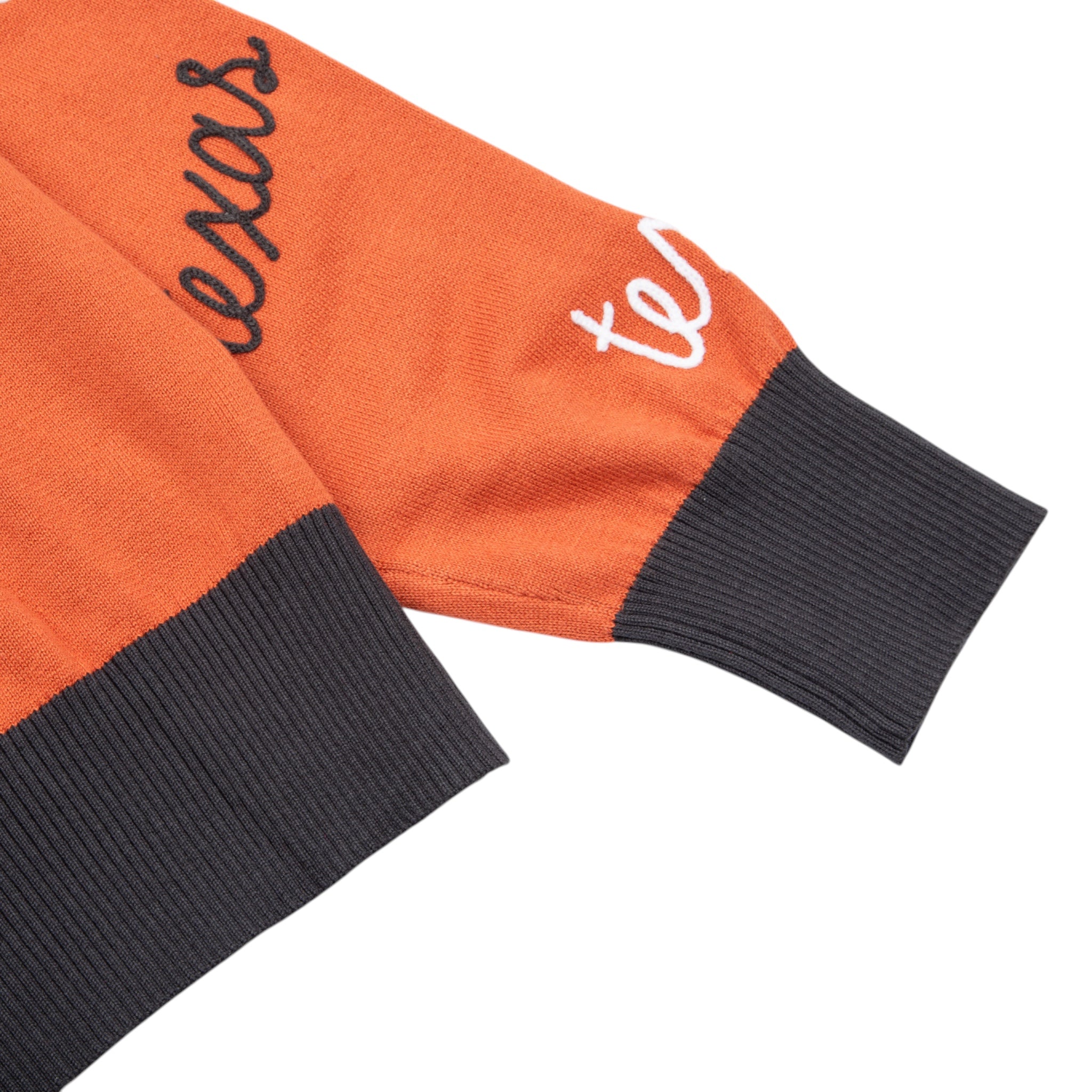 Stewart Simmons Texas Longhorns Angled Rope Embroidery Cardigan