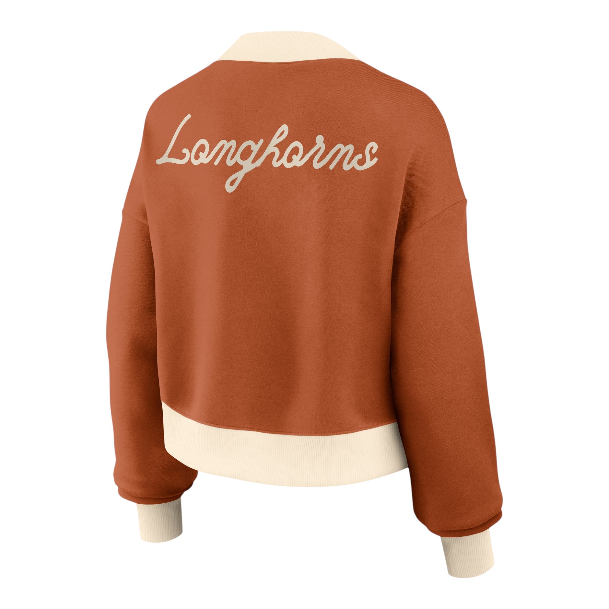 Nike Texas Longhorns Women's Nike Academic Embroidered Crop Bomber
