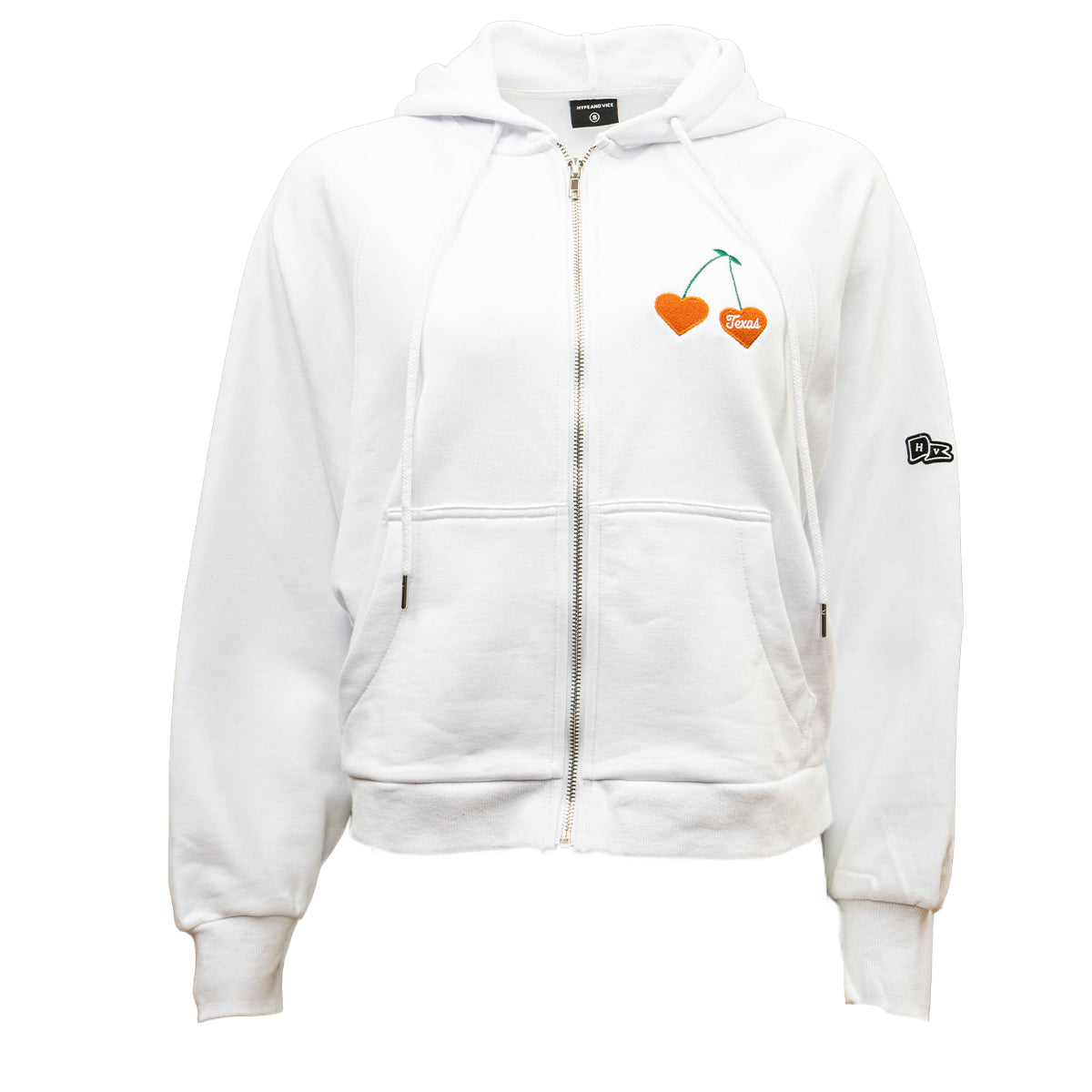 Hype And Vice Texas Longhorns Cherry Heart Zip Up Hoodie