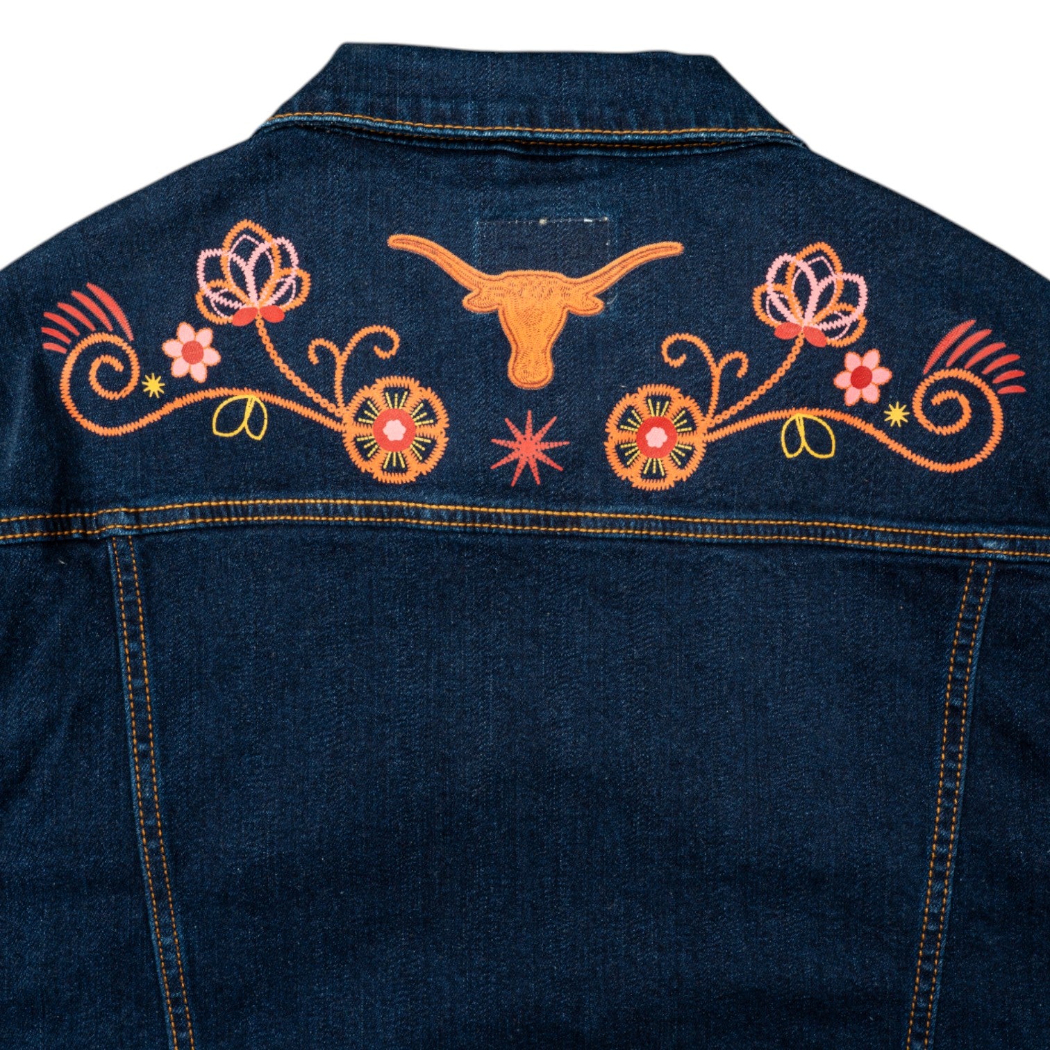 Texas Longhorns Embroidered Denim Jacket