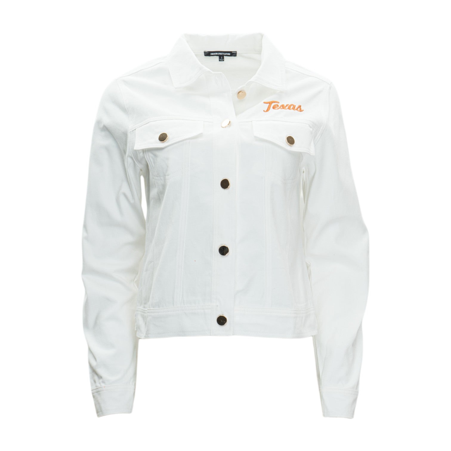 Lds Juniper Emb Denim Jkt
