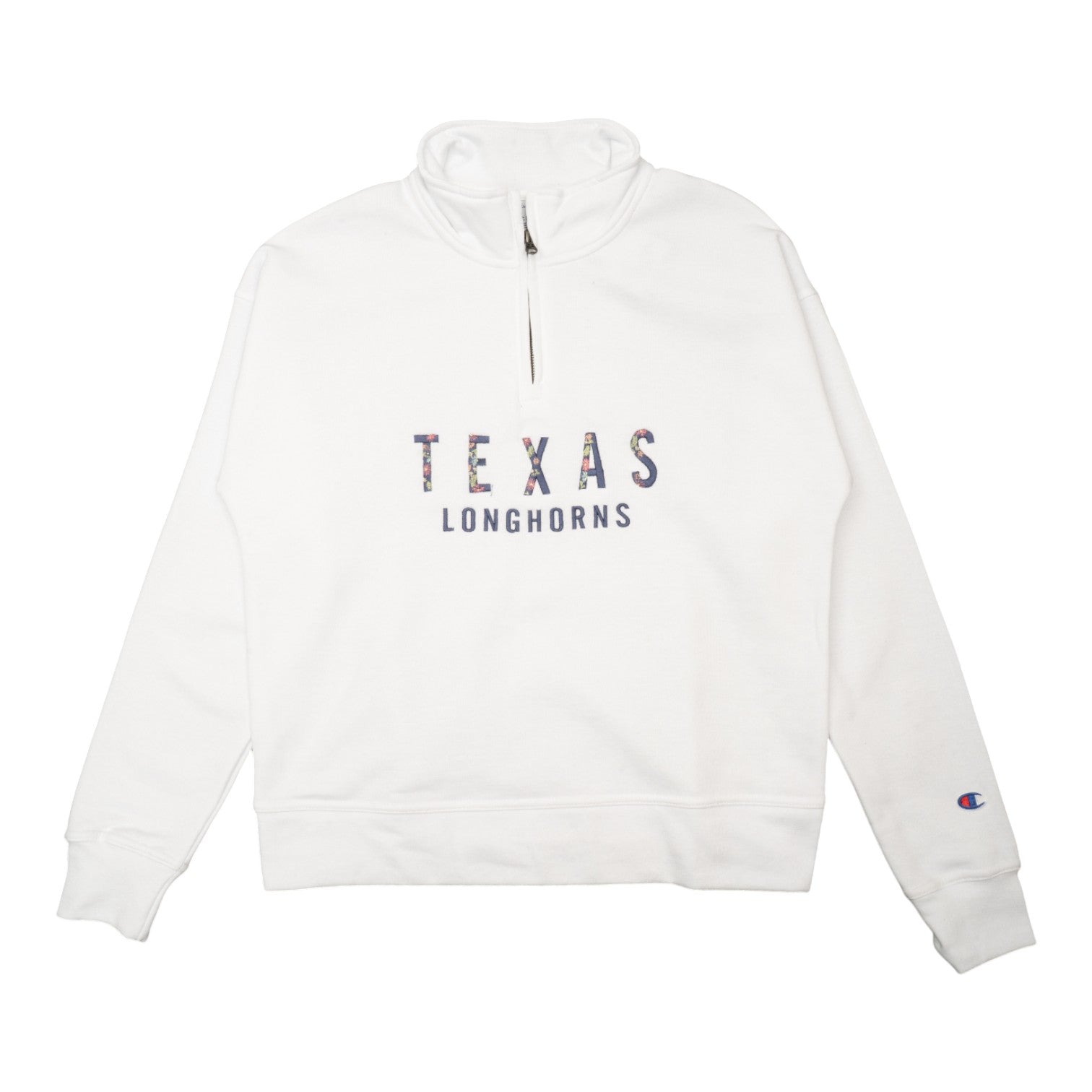 Champion Texas Longhorns Flower Embroidered Half Zip