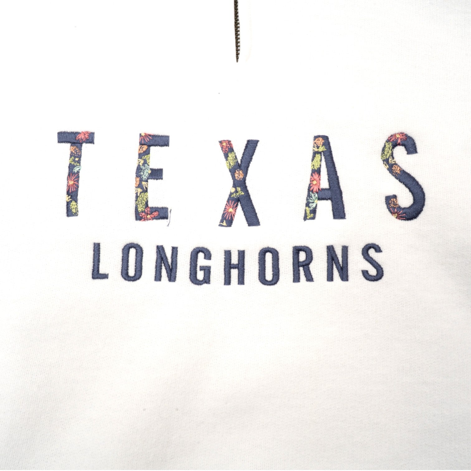 Champion Texas Longhorns Flower Embroidered Half Zip