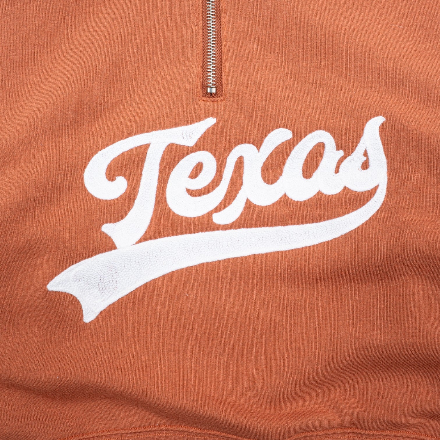 ZooZatZ Texas Longhorns Cropped Fleece Crewneck Half Zip