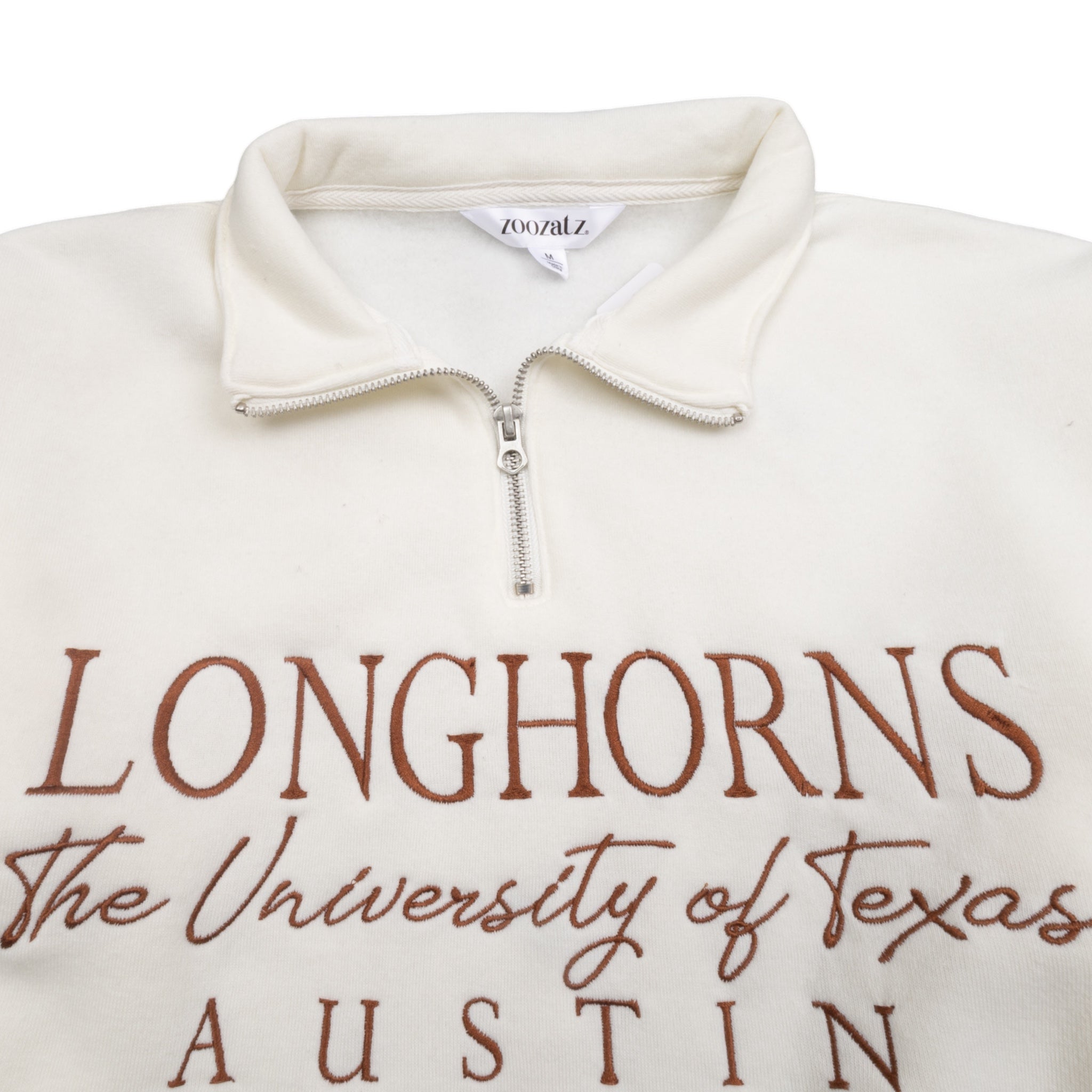 ZooZatZ Texas Longhorns Embroidered Half Zip