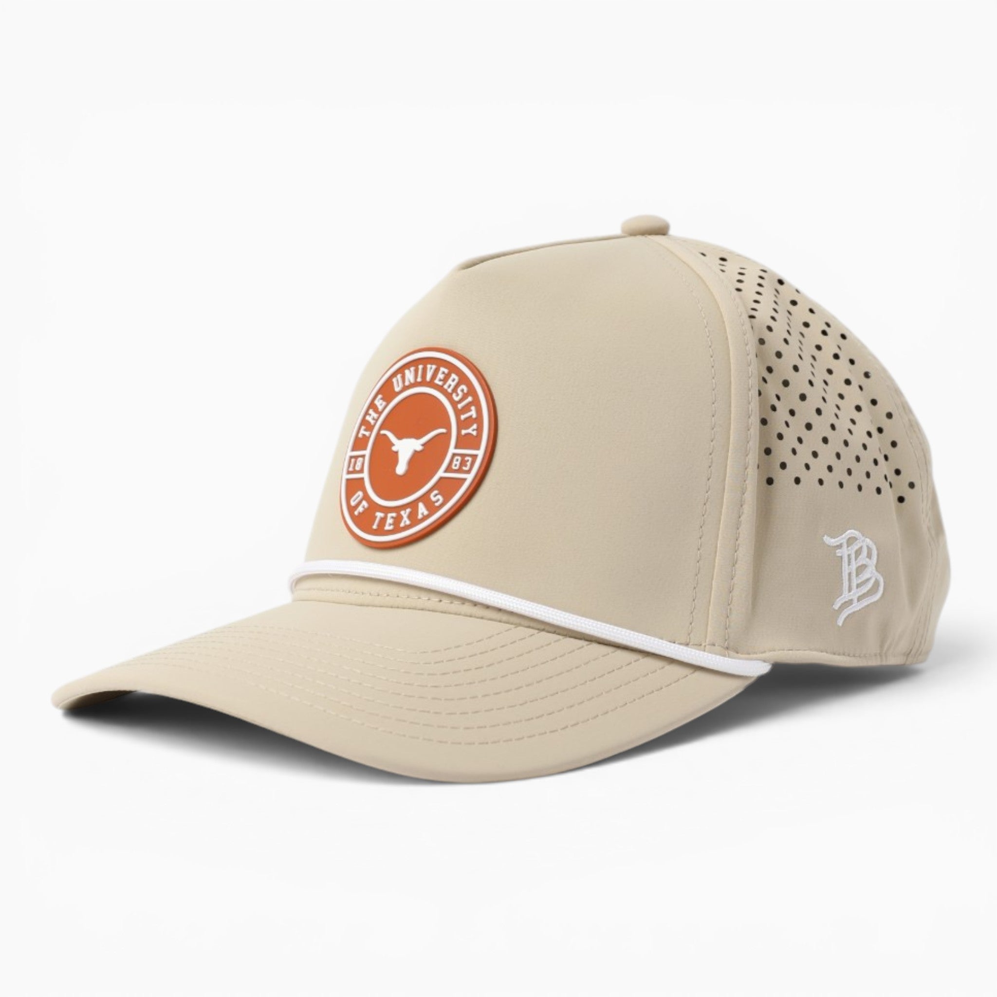 Texas Longhorns Curved 5 Panel Perforated Circle Patch Rope Hat