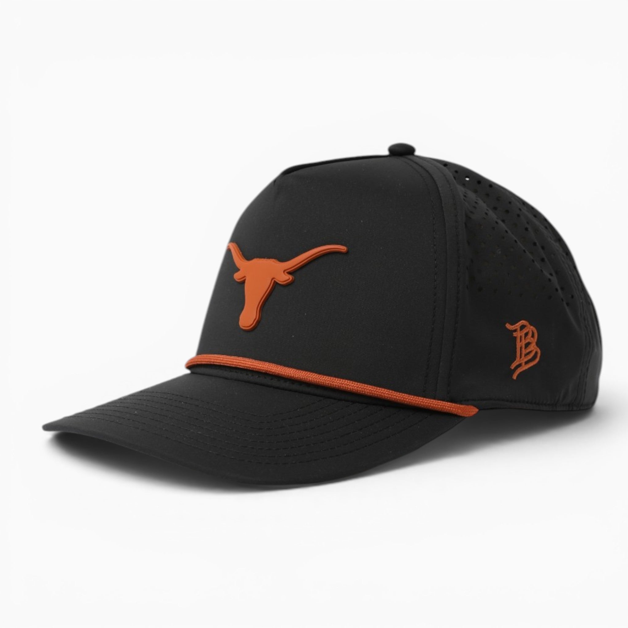 Texas Longhorns Curved 5 Panel Perforated Steerhead Rope Hat