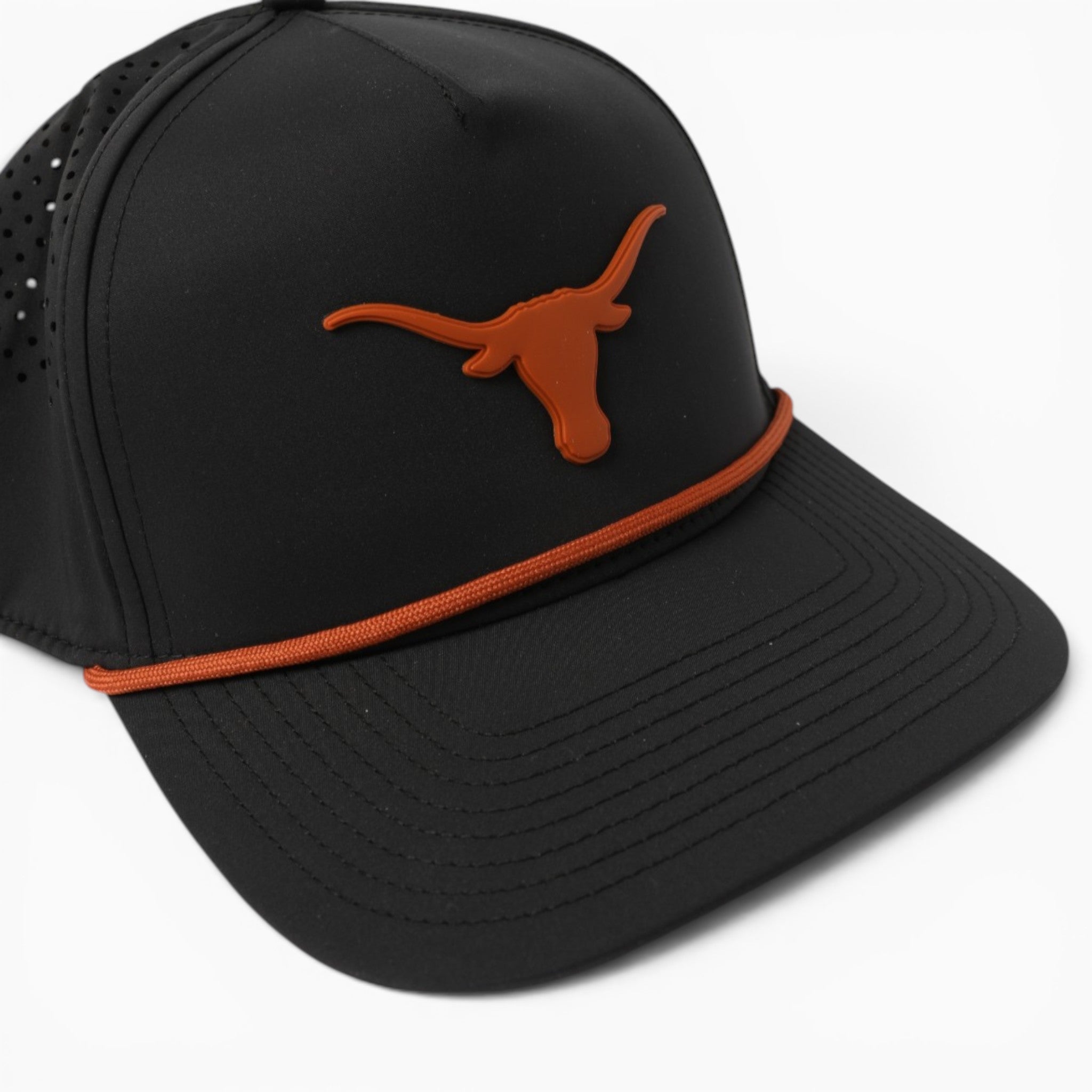Texas Longhorns Curved 5 Panel Perforated Steerhead Rope Hat