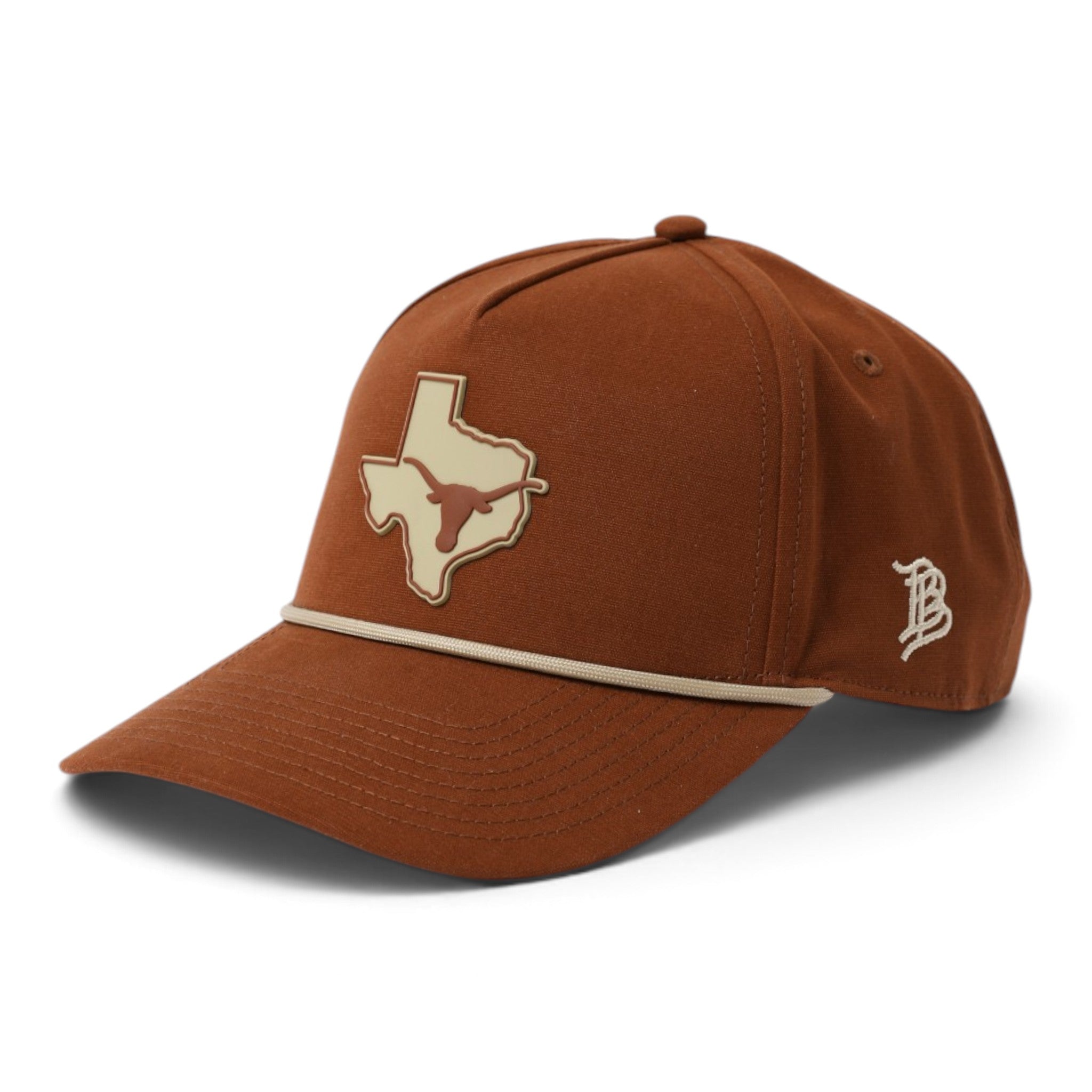 Texas Longhorns Canvas 5 Panel State Steerhead Rope Hat