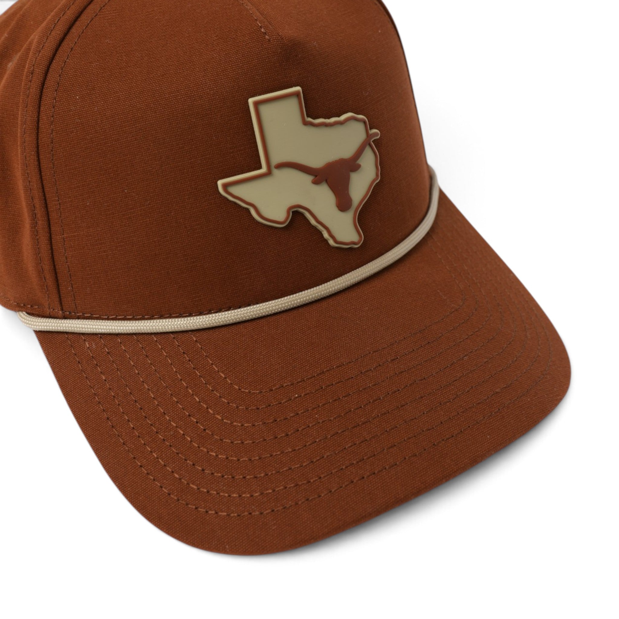 Texas Longhorns Canvas 5 Panel State Steerhead Rope Hat