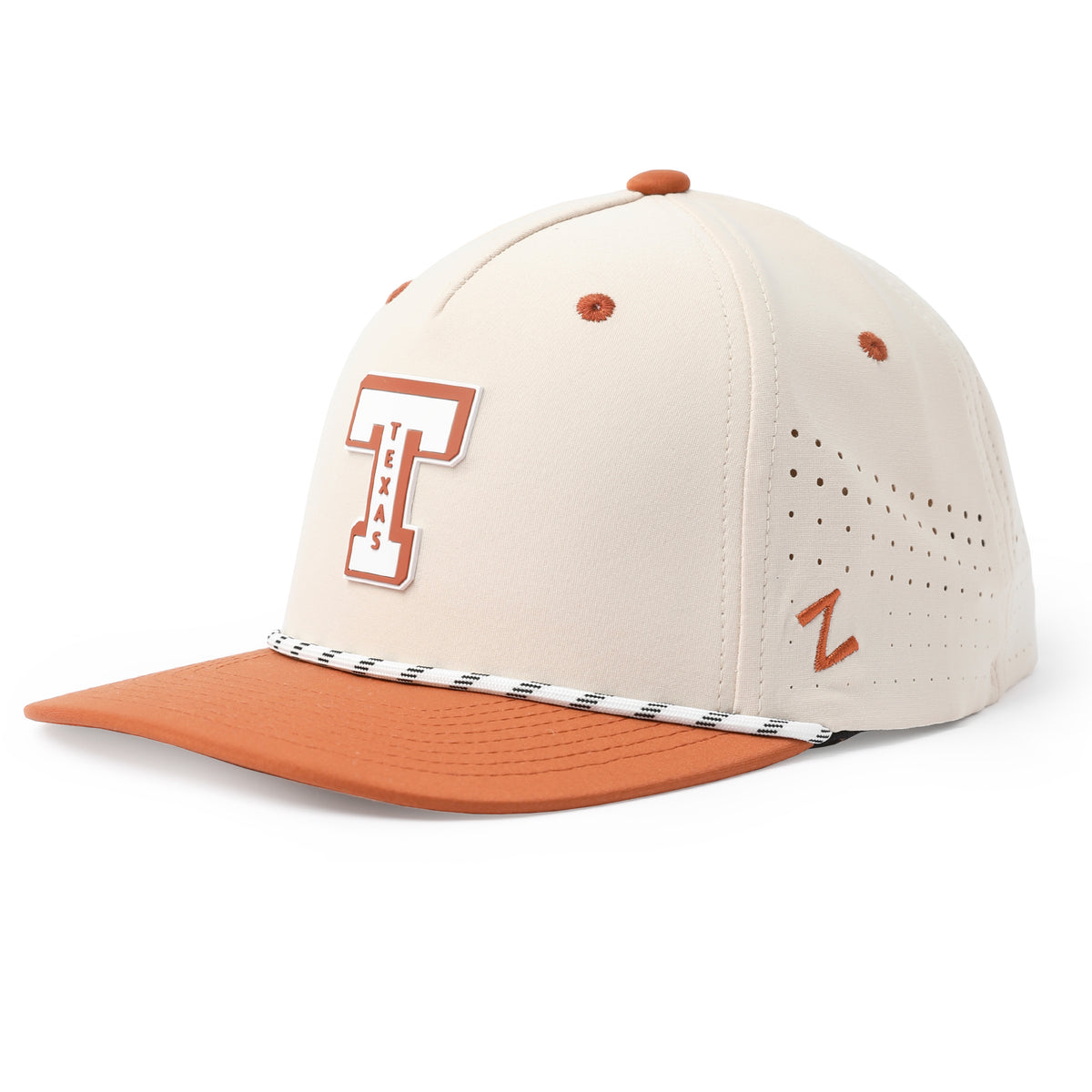 Texas Longhorns Birdie Perforated Vault T Rubber Patch Two Tone Hat