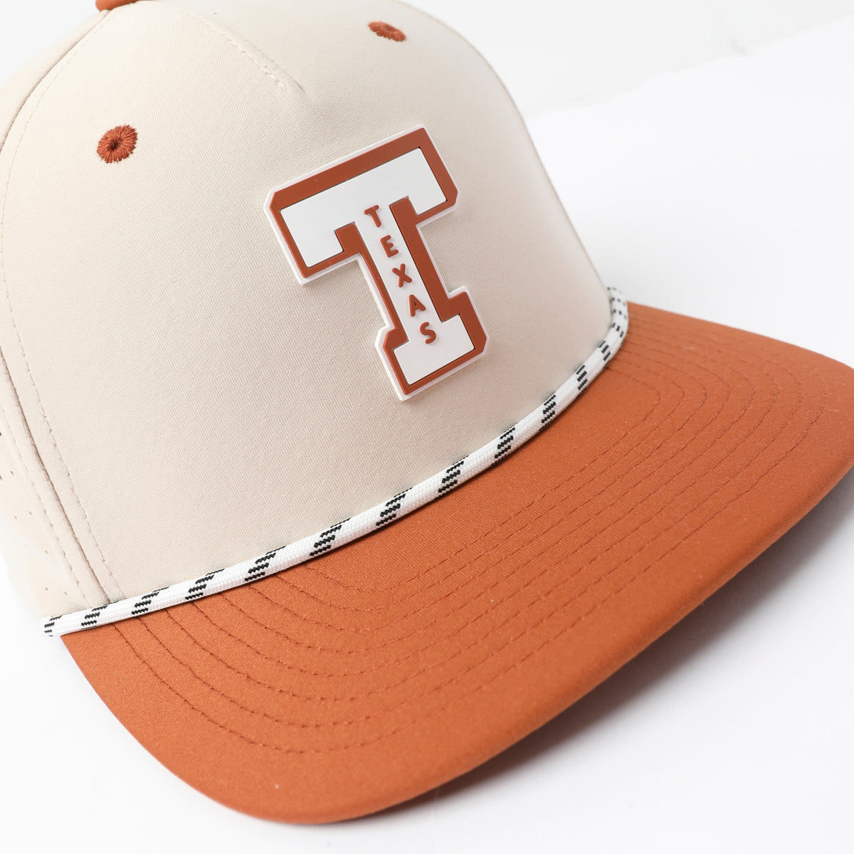 Texas Longhorns Birdie Perforated Vault T Rubber Patch Two Tone Hat