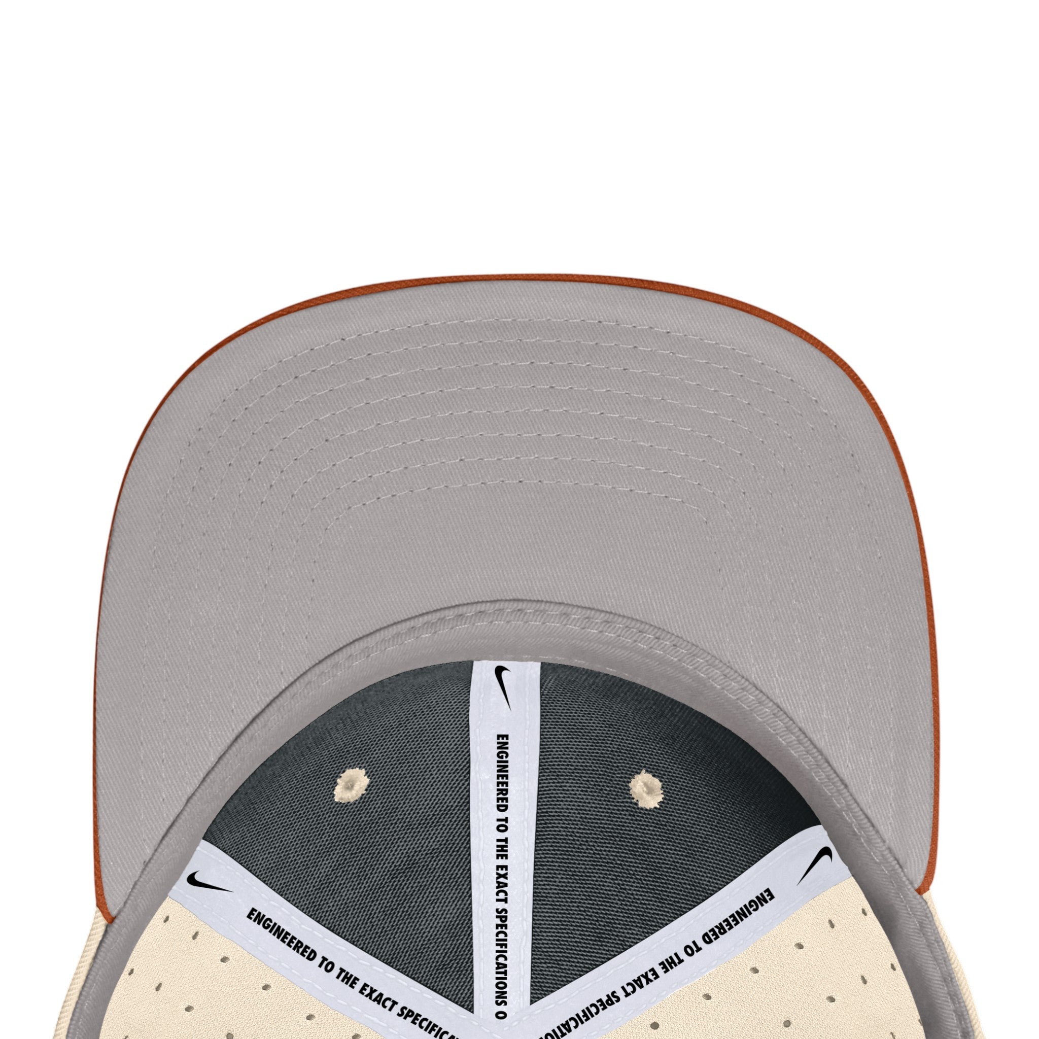 Nike Texas Longhorns Dri Fit Aero Bill Fitted Hat Ivory