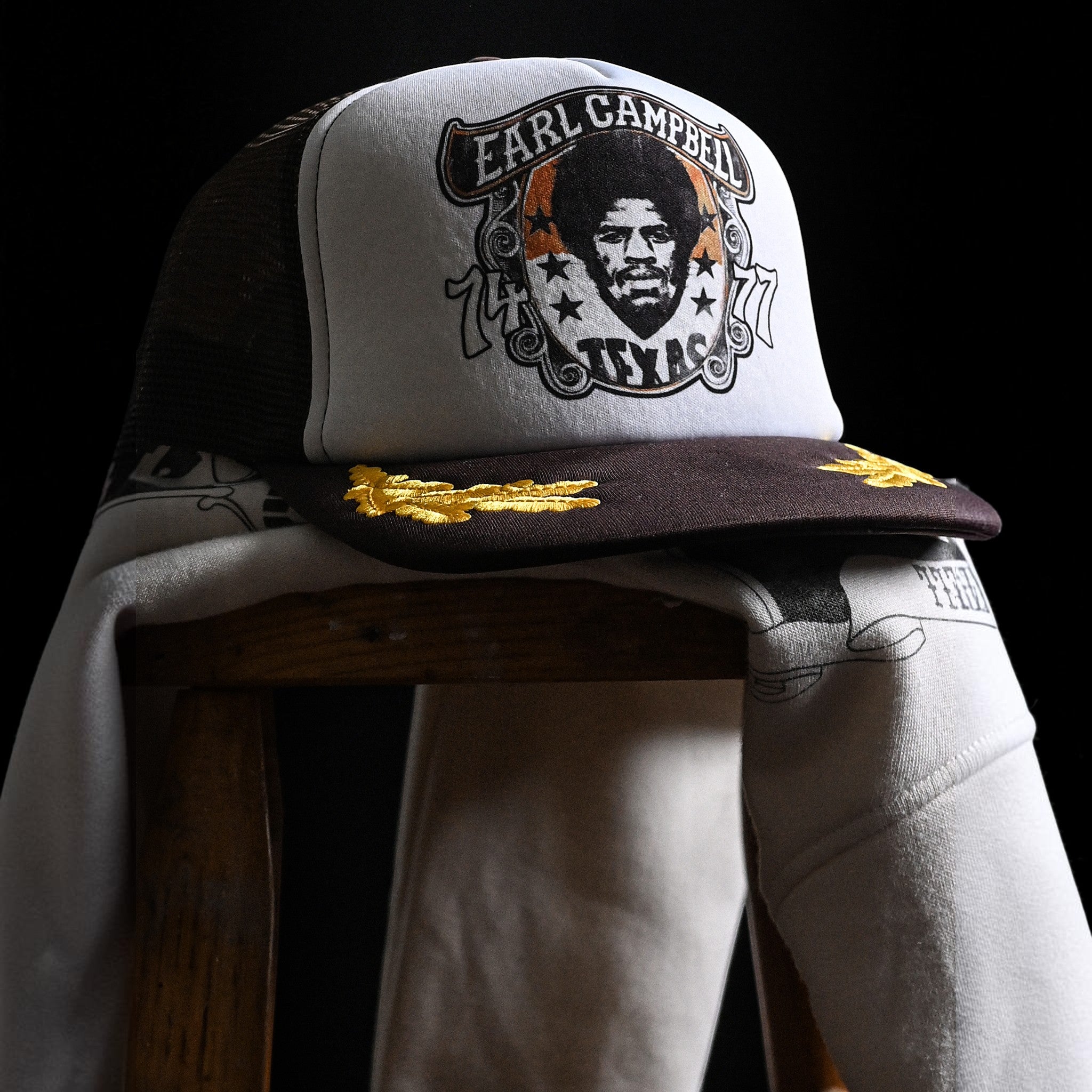 Roots of Fight Texas Longhorns Earl Campbell Legacy Trucker Hat