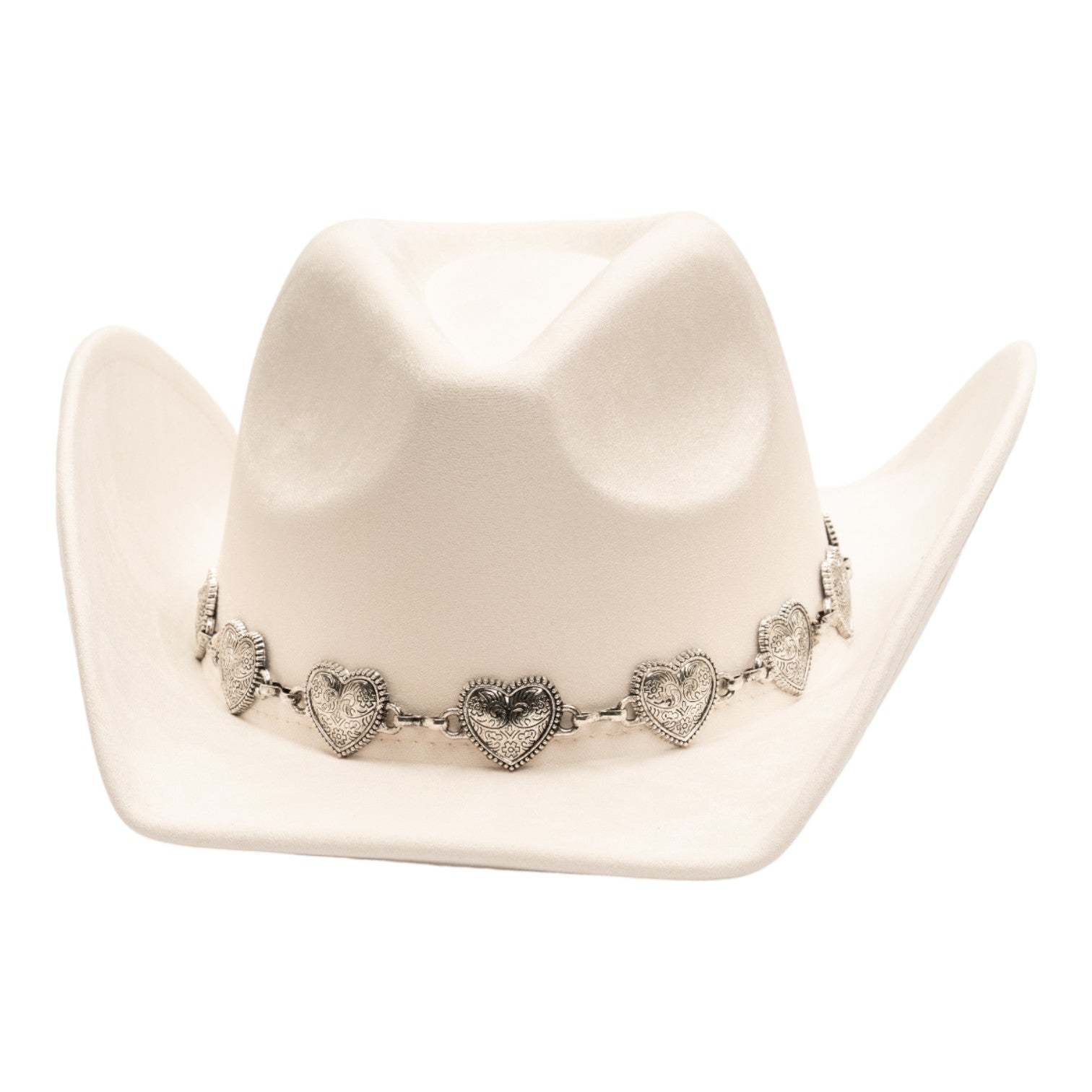 Heart Charms Band Cowboy Hat