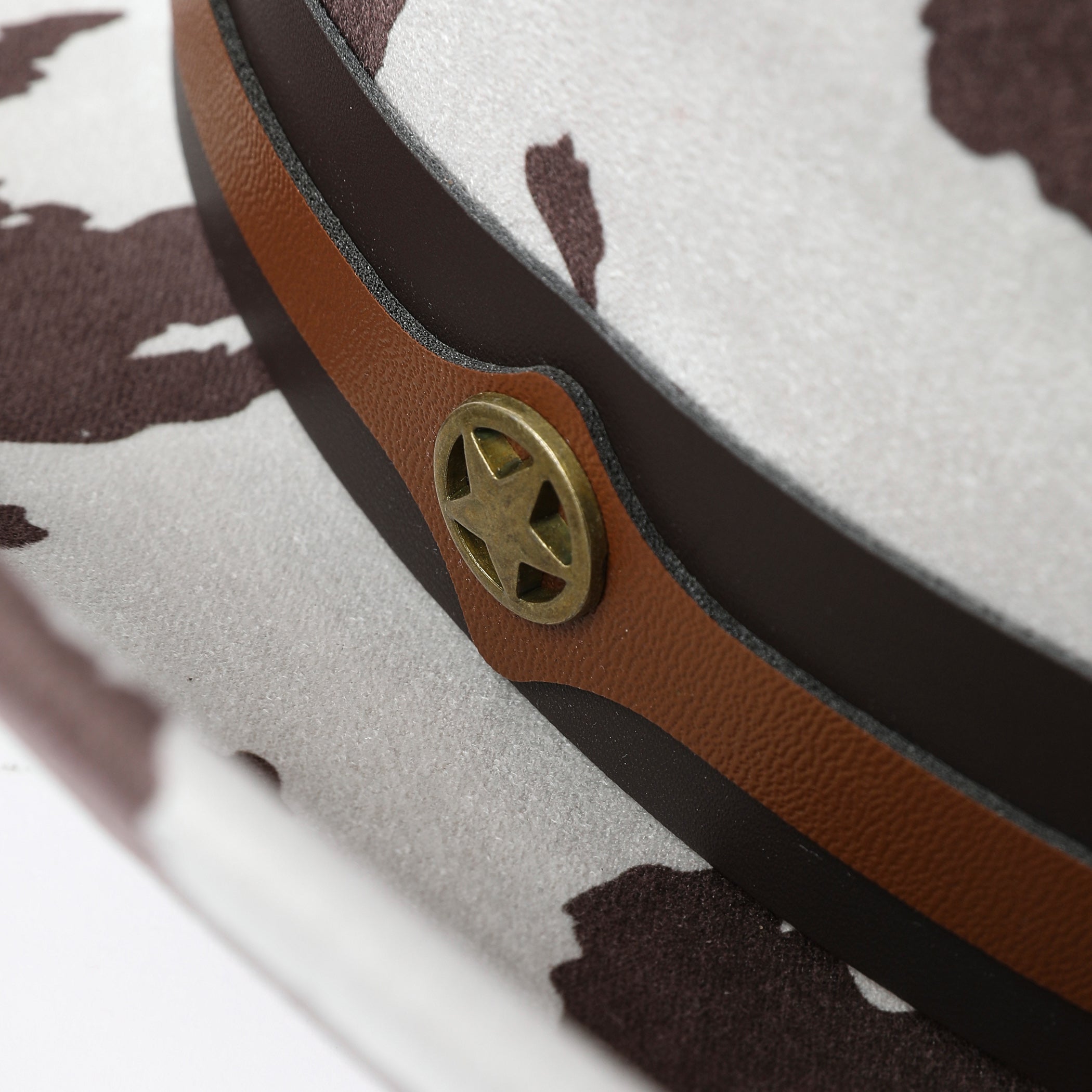 Cow Print Western Longhorn Strap Cowboy Hat
