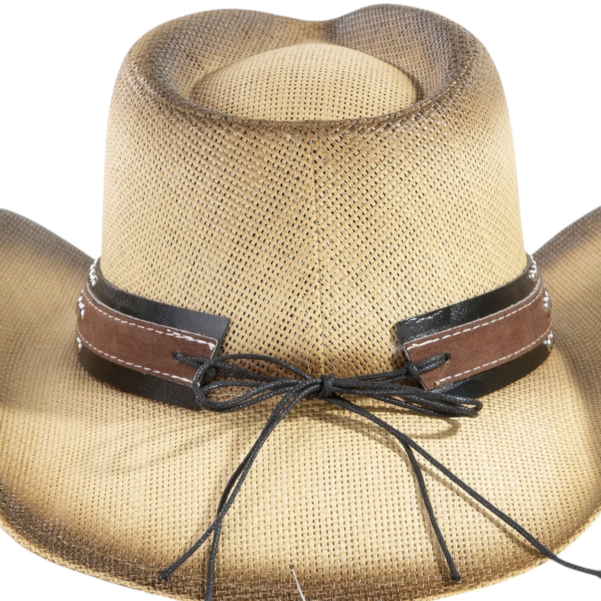 Texas Longhorns Studded Strap Straw Cowboy Hat