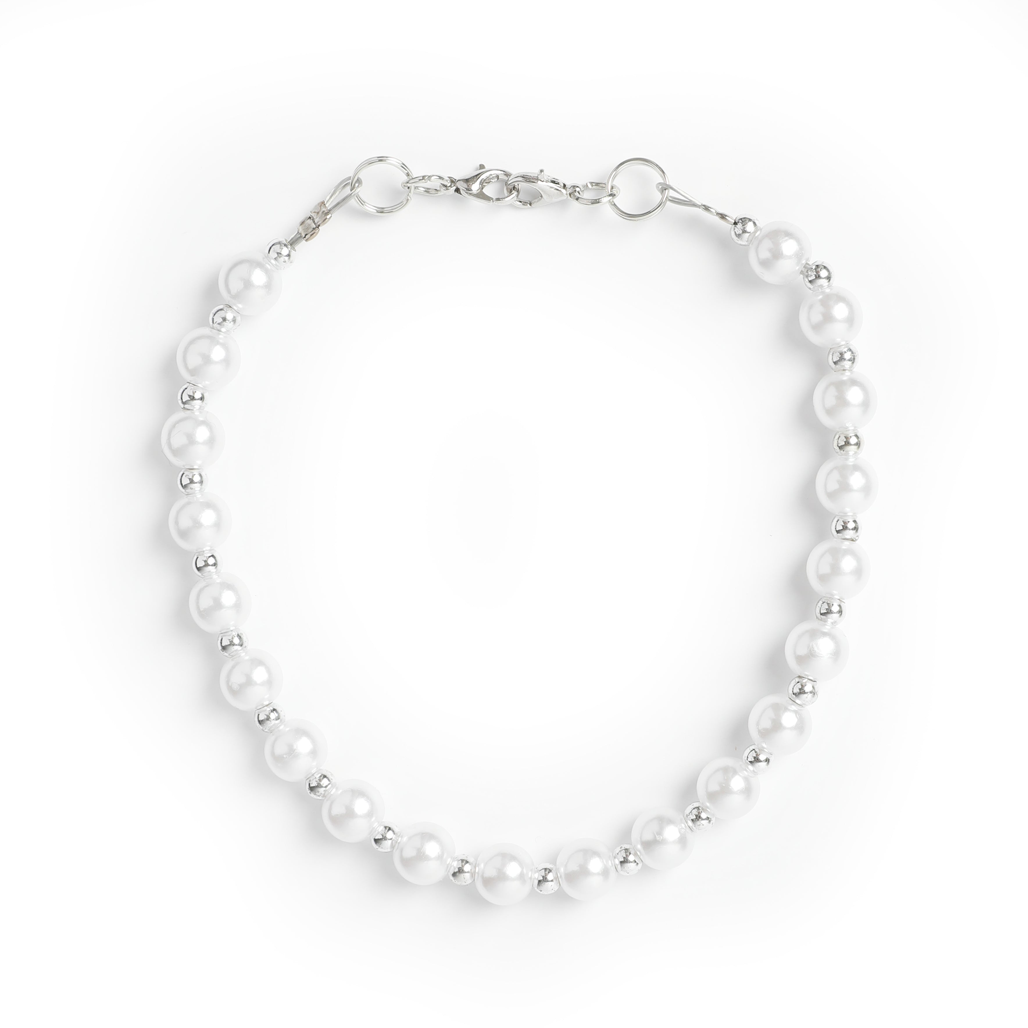 ZooZatZ Pearl Silver Hat Chain