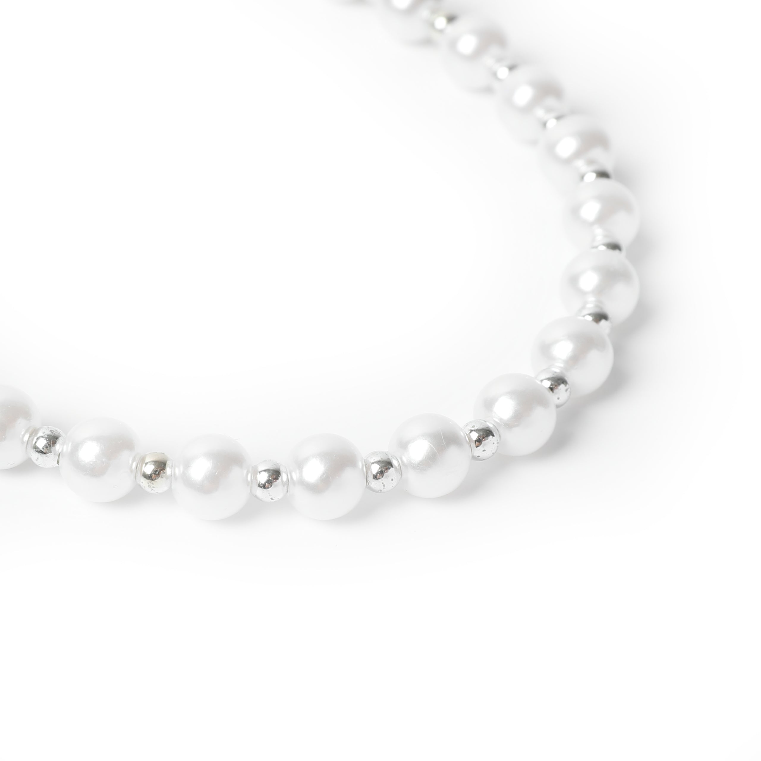 ZooZatZ Pearl Silver Hat Chain