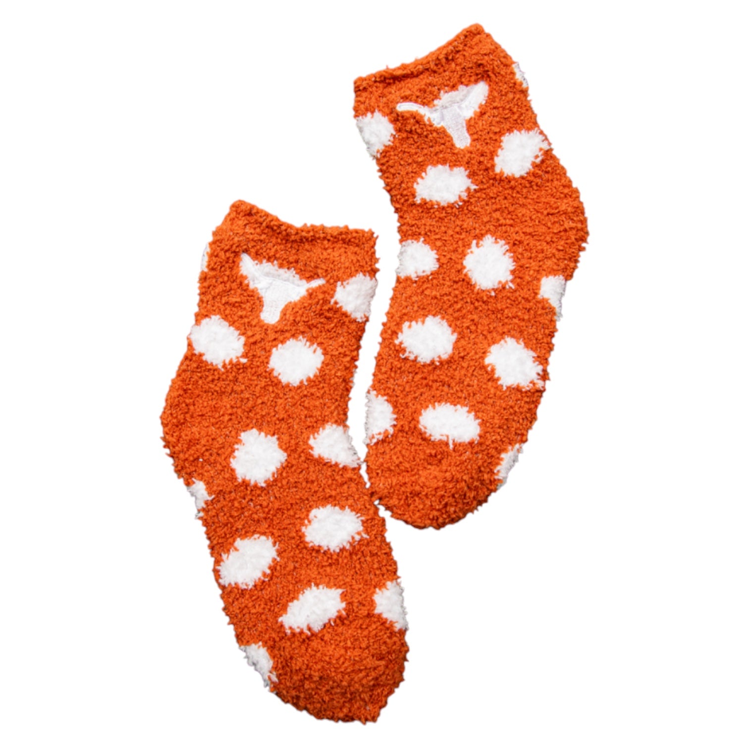 Youth Texas Longhorns Fuzzy Dot Socks