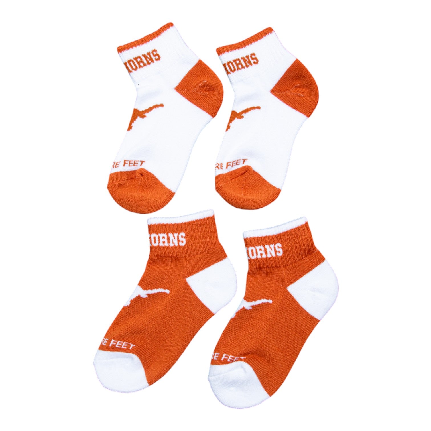 Youth Texas Longhorns Front & Center Socks 2-Pack