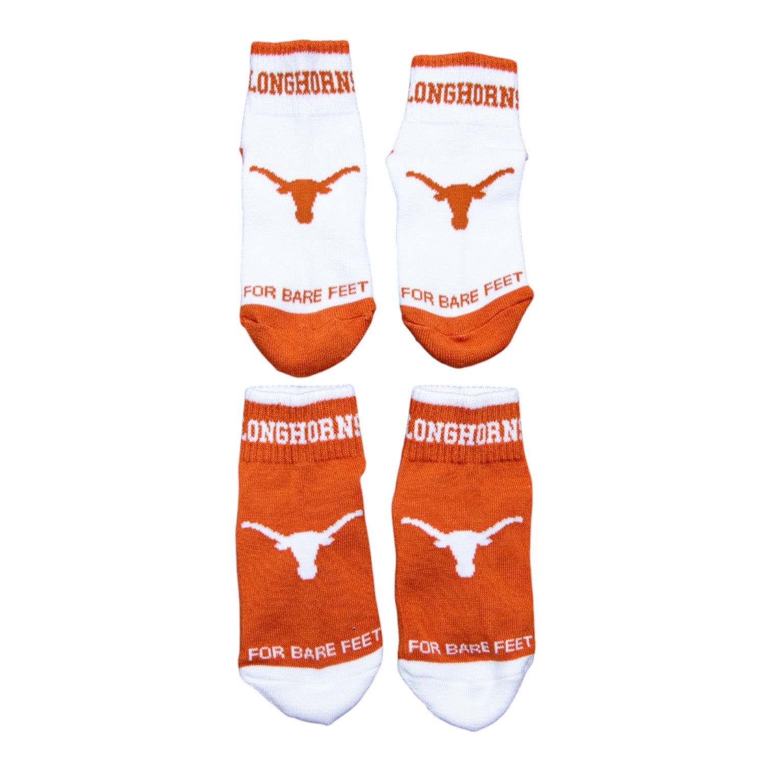 Youth Texas Longhorns Front & Center Socks 2-Pack