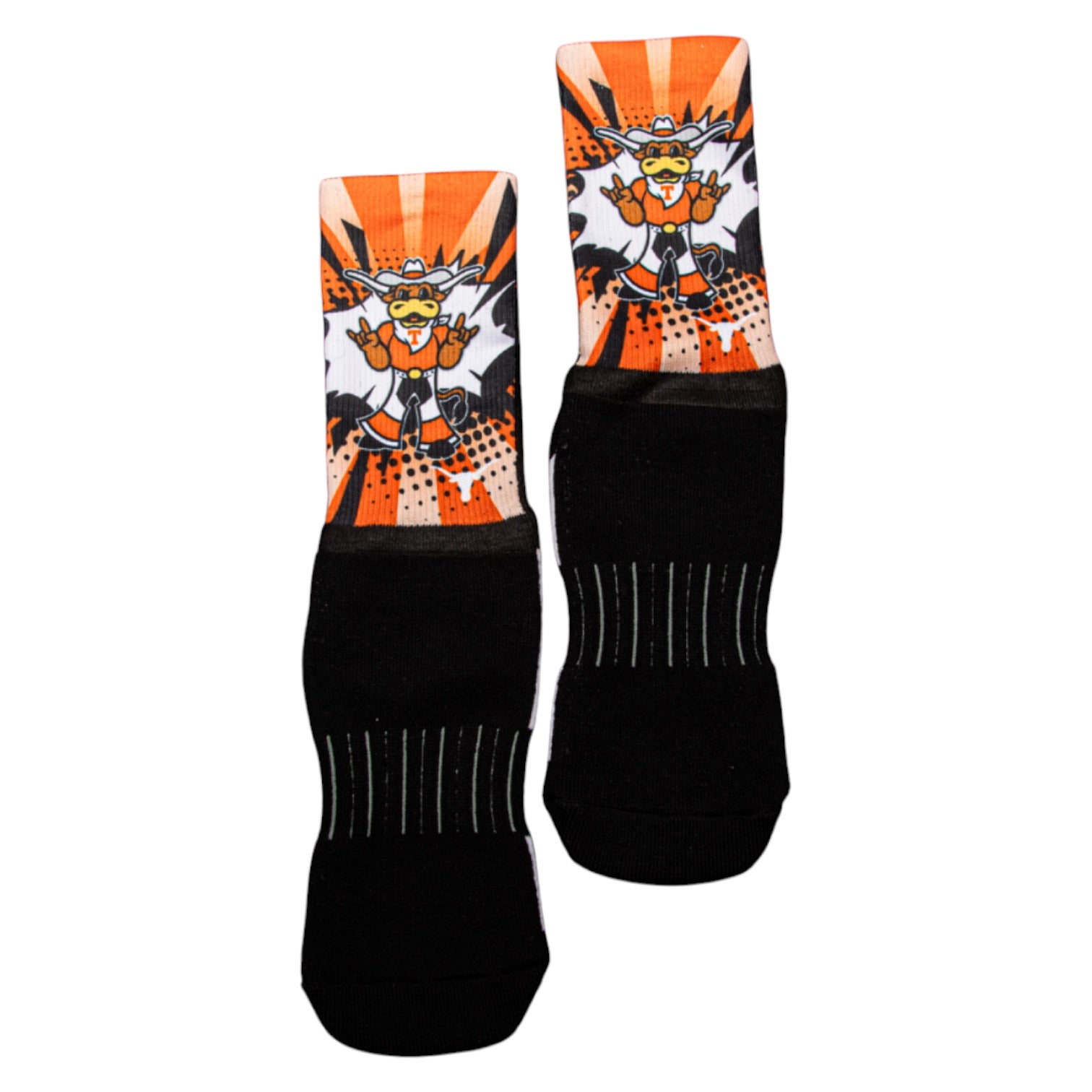 Youth Texas Longhorns Mascot Ka-Pow Socks