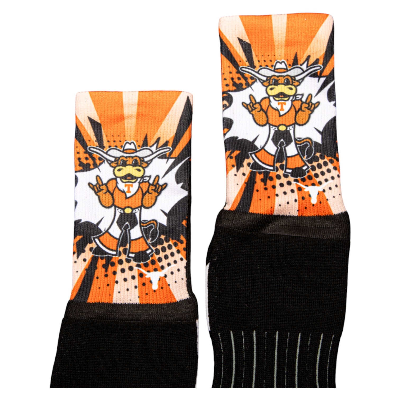 Youth Texas Longhorns Mascot Ka-Pow Socks