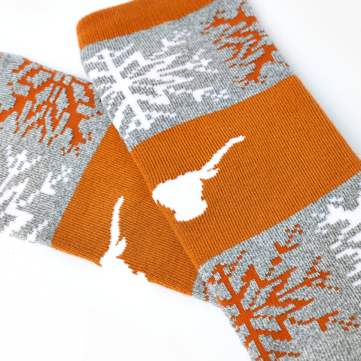 Texas Longhorns Big Snowflakes Socks
