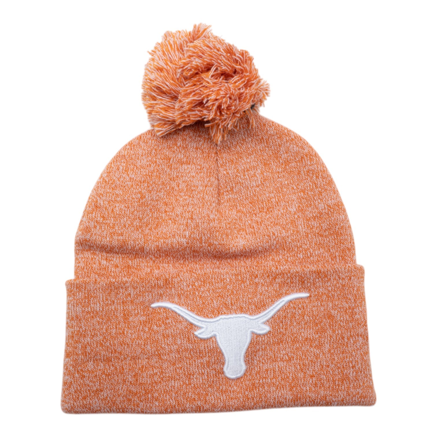 Texas Longhorns Marled Cuffed Pom Knit Beanie