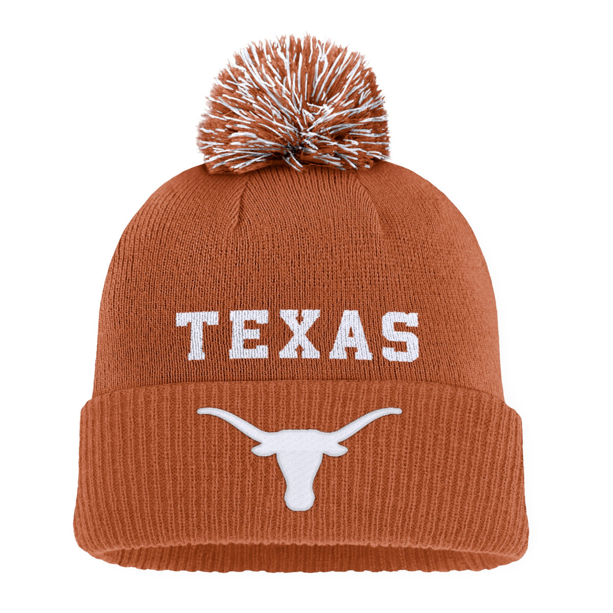 Nike Texas Longhorns Peak Primetime Cuff Pom Beanie