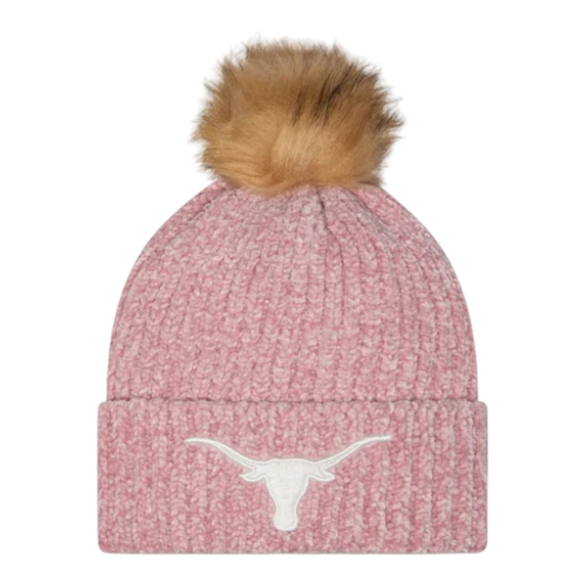 New Era Texas Longhorns Cuff Faux Knit Pom Beanie