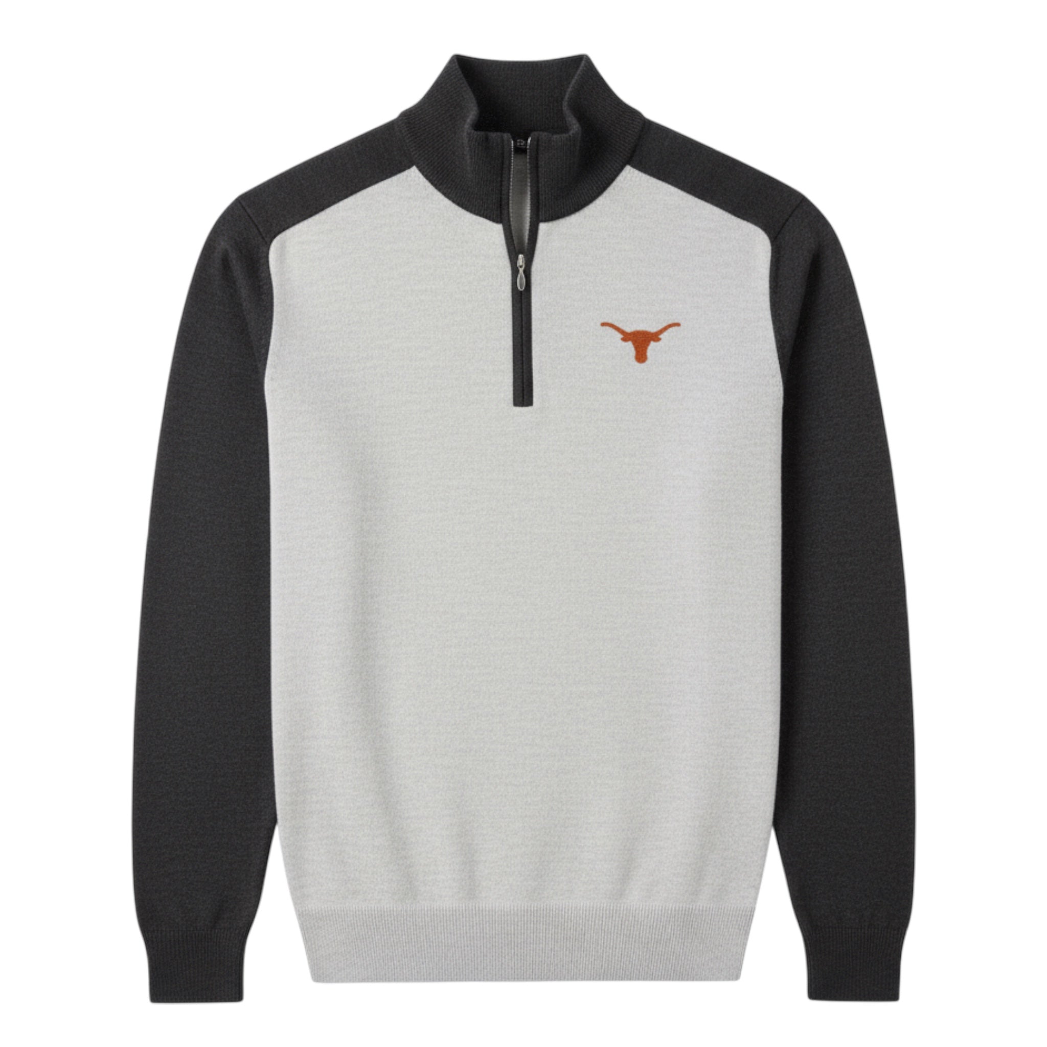Forty Acres Texas Longhorns Chitown Raglan Merino Half Zip Pullover