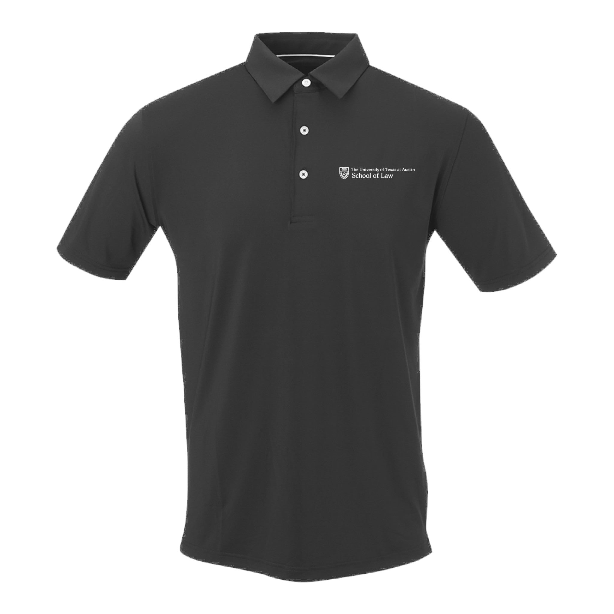 Forty Acres Texas Longhorns Classic Ecotec Solid Polo Law School Black