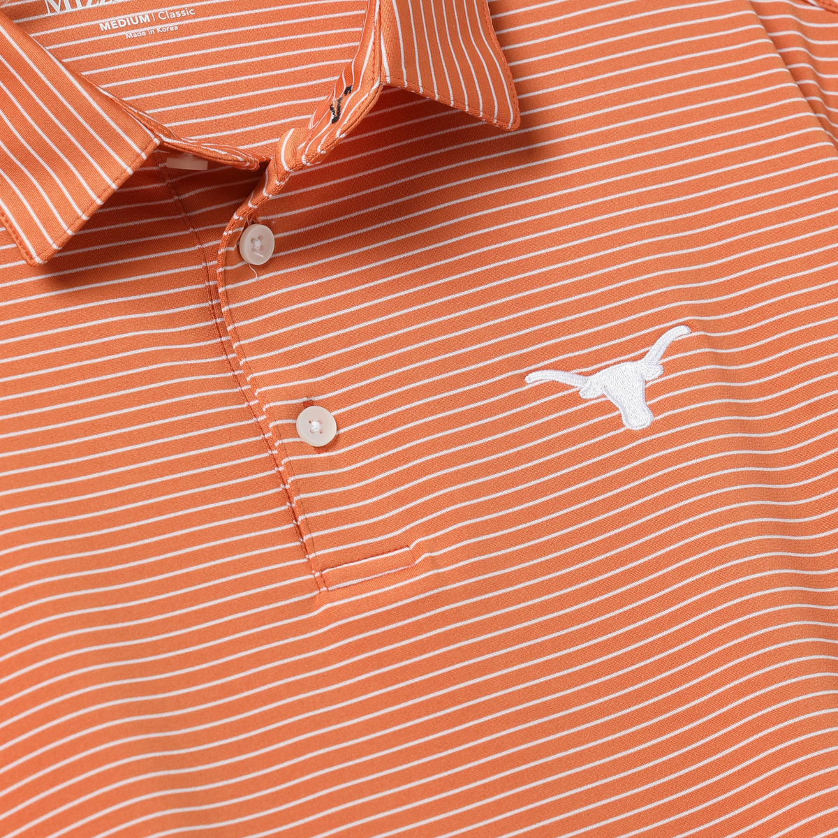 Mizzen+Main Texas Longhorns Versa Stripe Classic Fit Polo