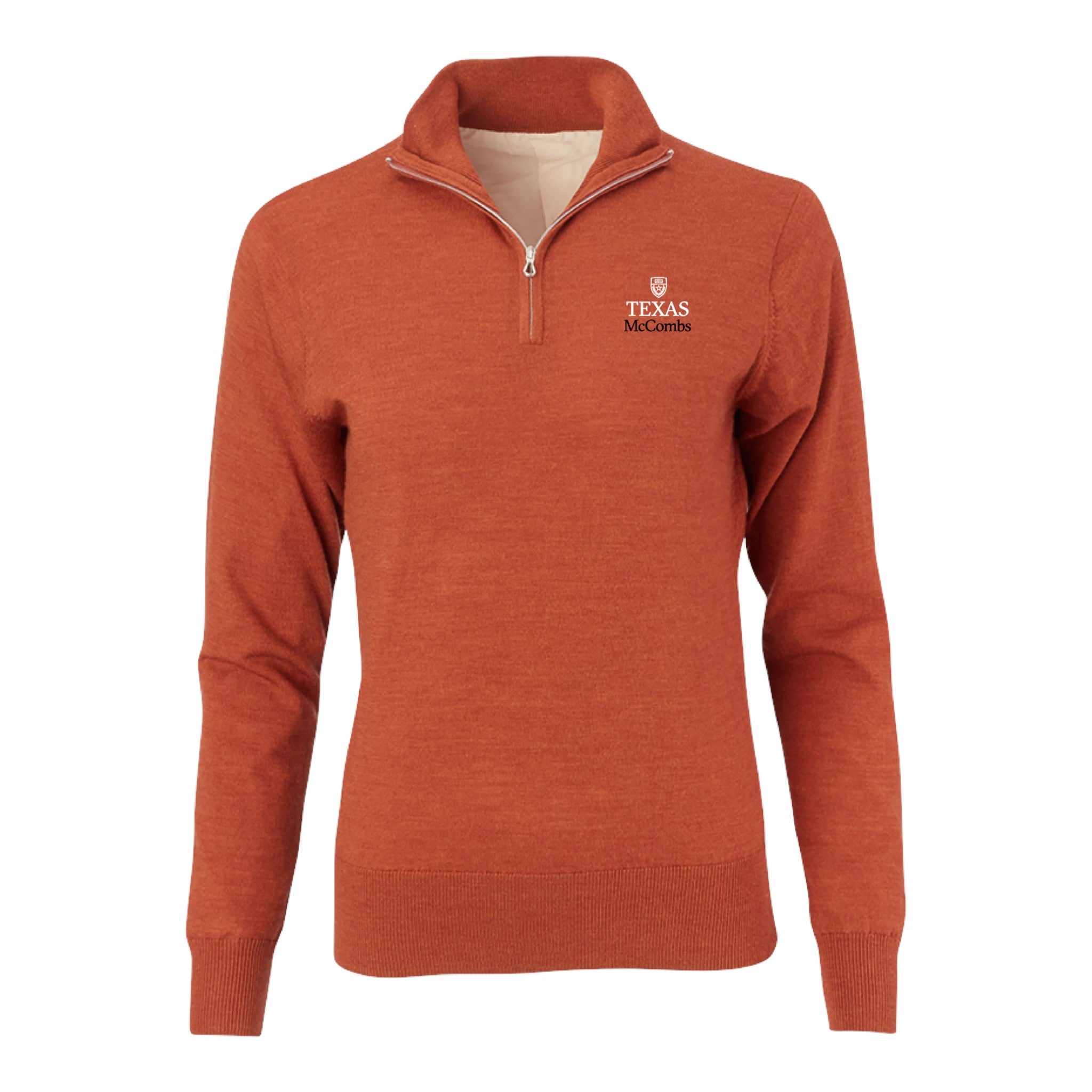 Forty Acres University of Texas Ladies McCombs Merino Half Zips