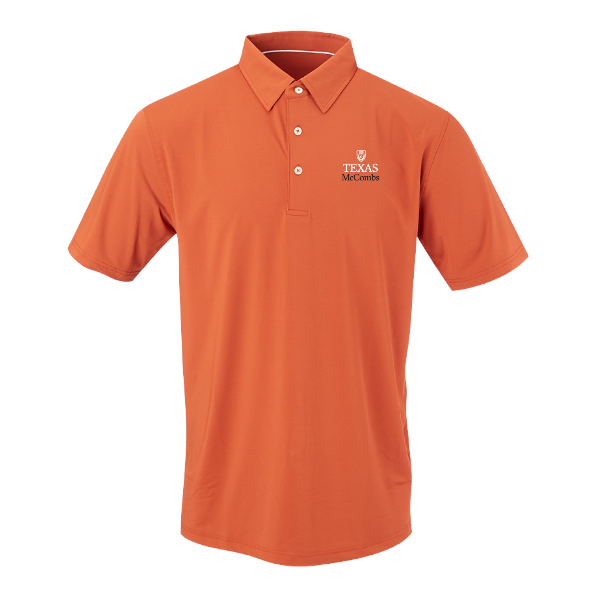Forty Acres University of Texas McCombs Solid EcoTec Polo