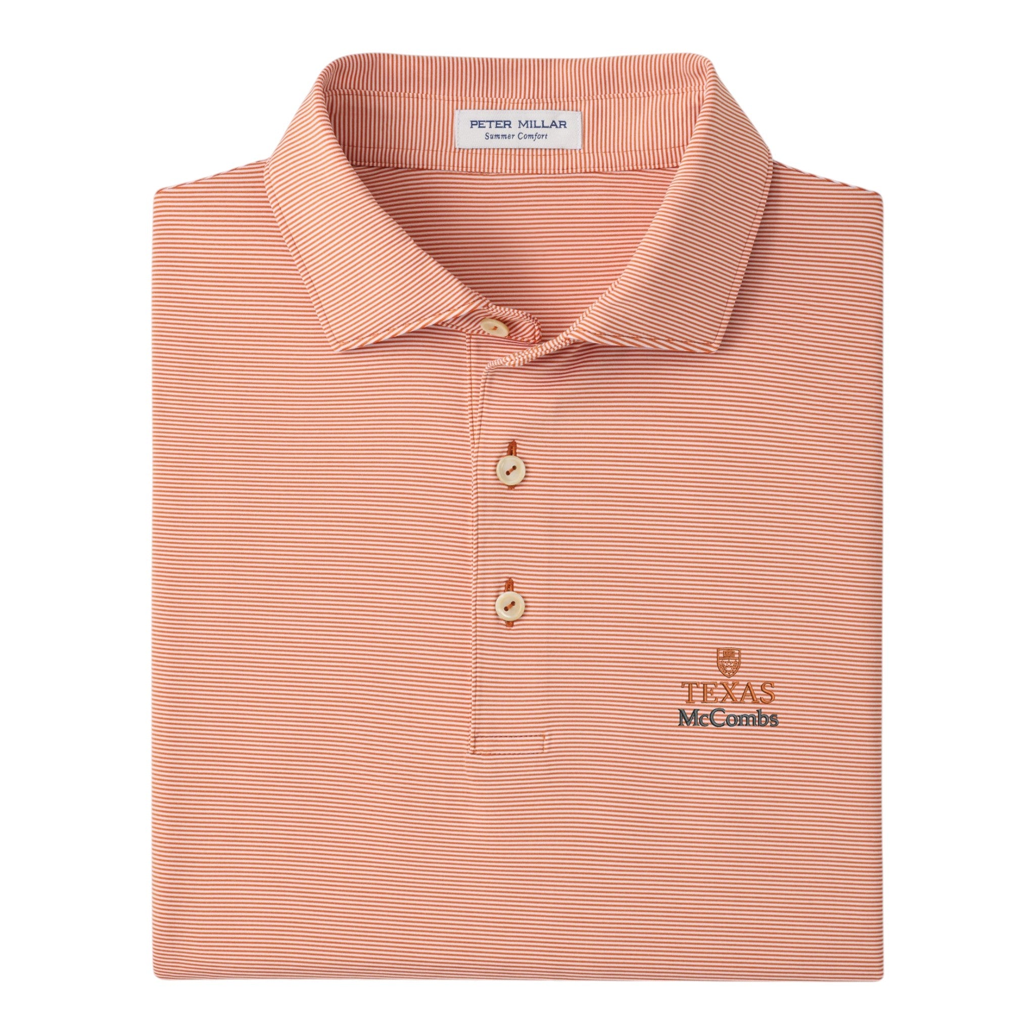 Peter Millar University of Texas McCombs Jubliee Stripe Performance Polo