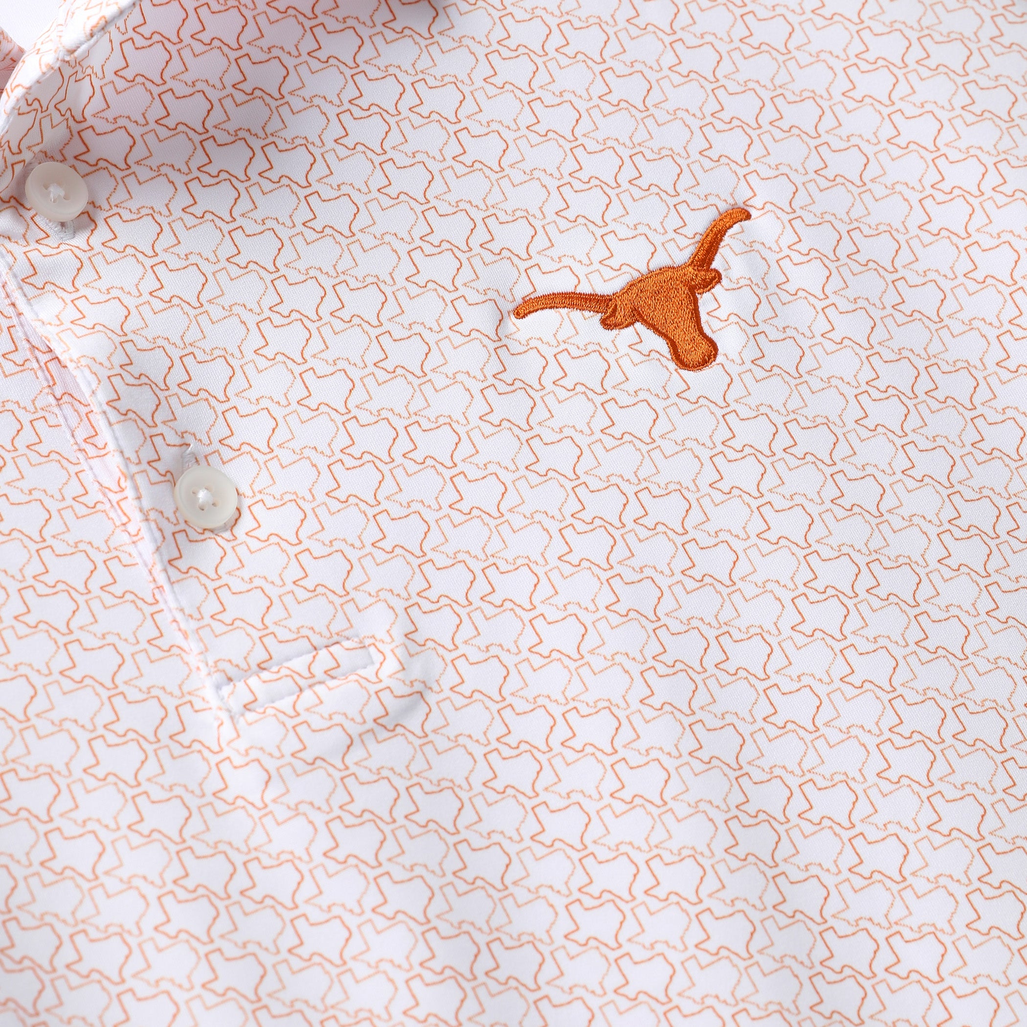 Mizzen+Main Texas Longhorns Forever All Over Print Trim Polo