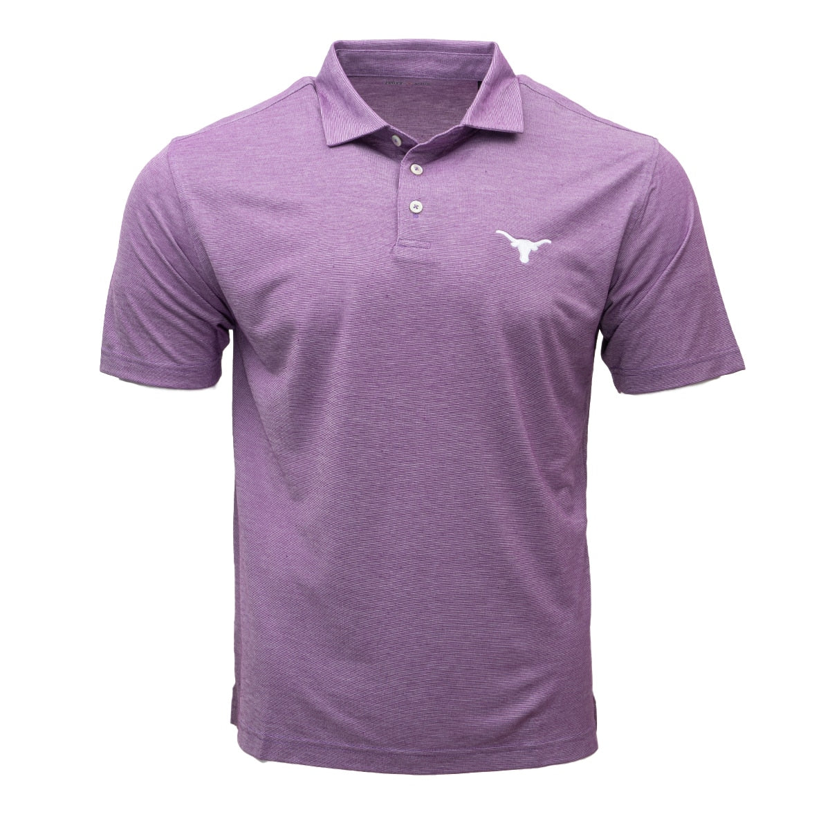 Forty Acres Texas Longhorns Berry Stripe Butter Polo