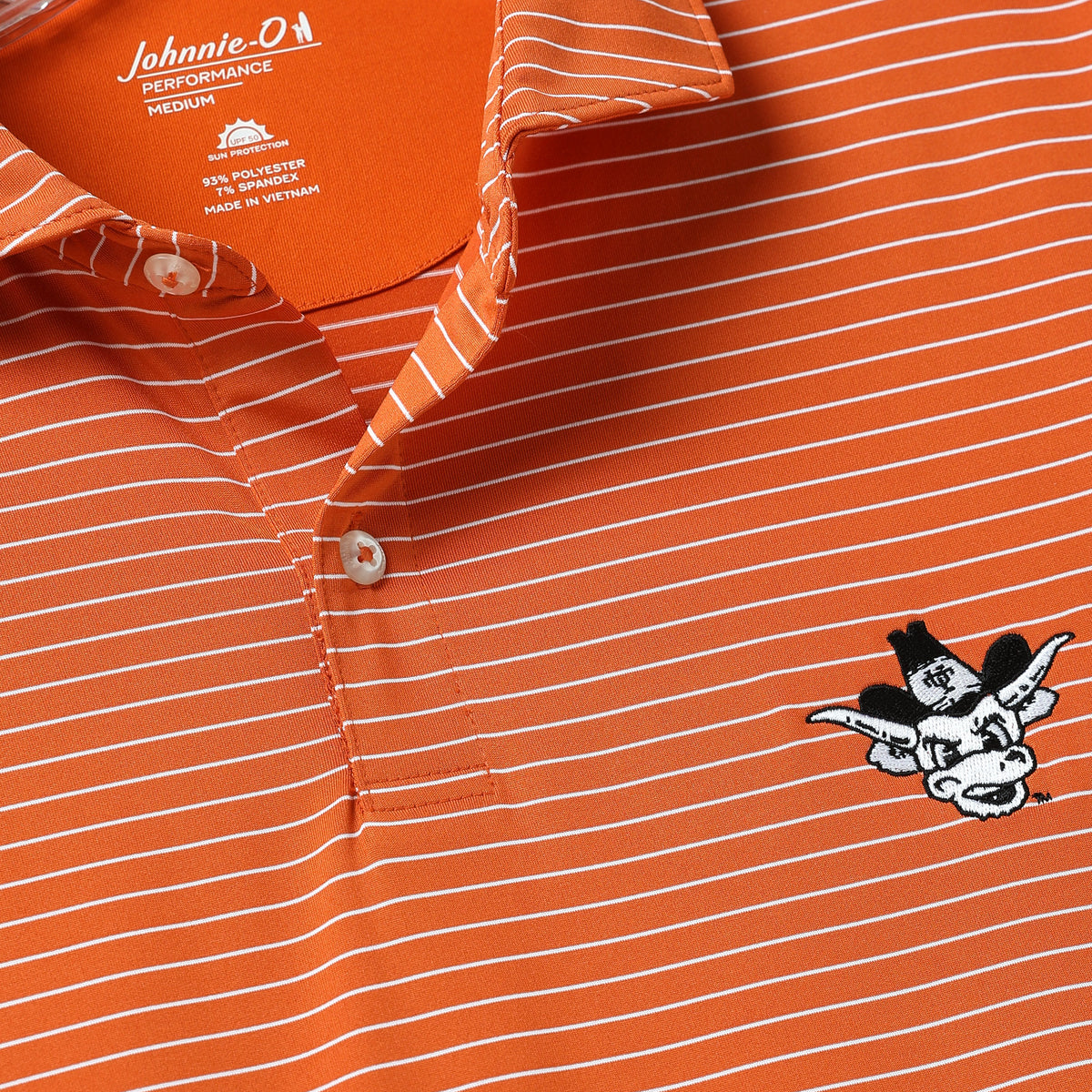 Johnnie-O Texas Longhorns Beau Pinstripe Vault Polo