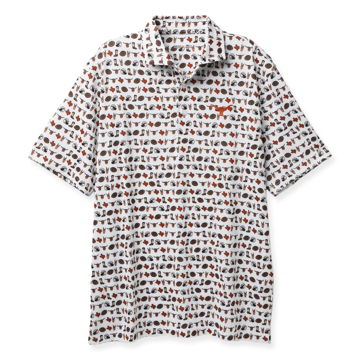 Forty Acres Texas Longhorns Loteria Print Polo
