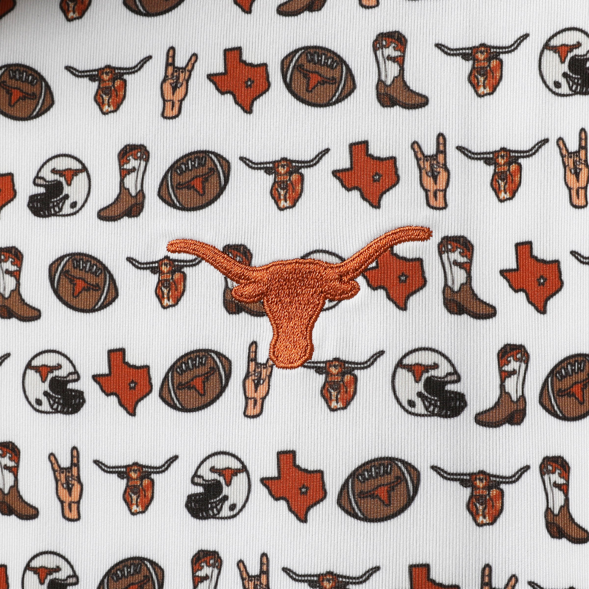 Forty Acres Texas Longhorns Loteria Print Polo