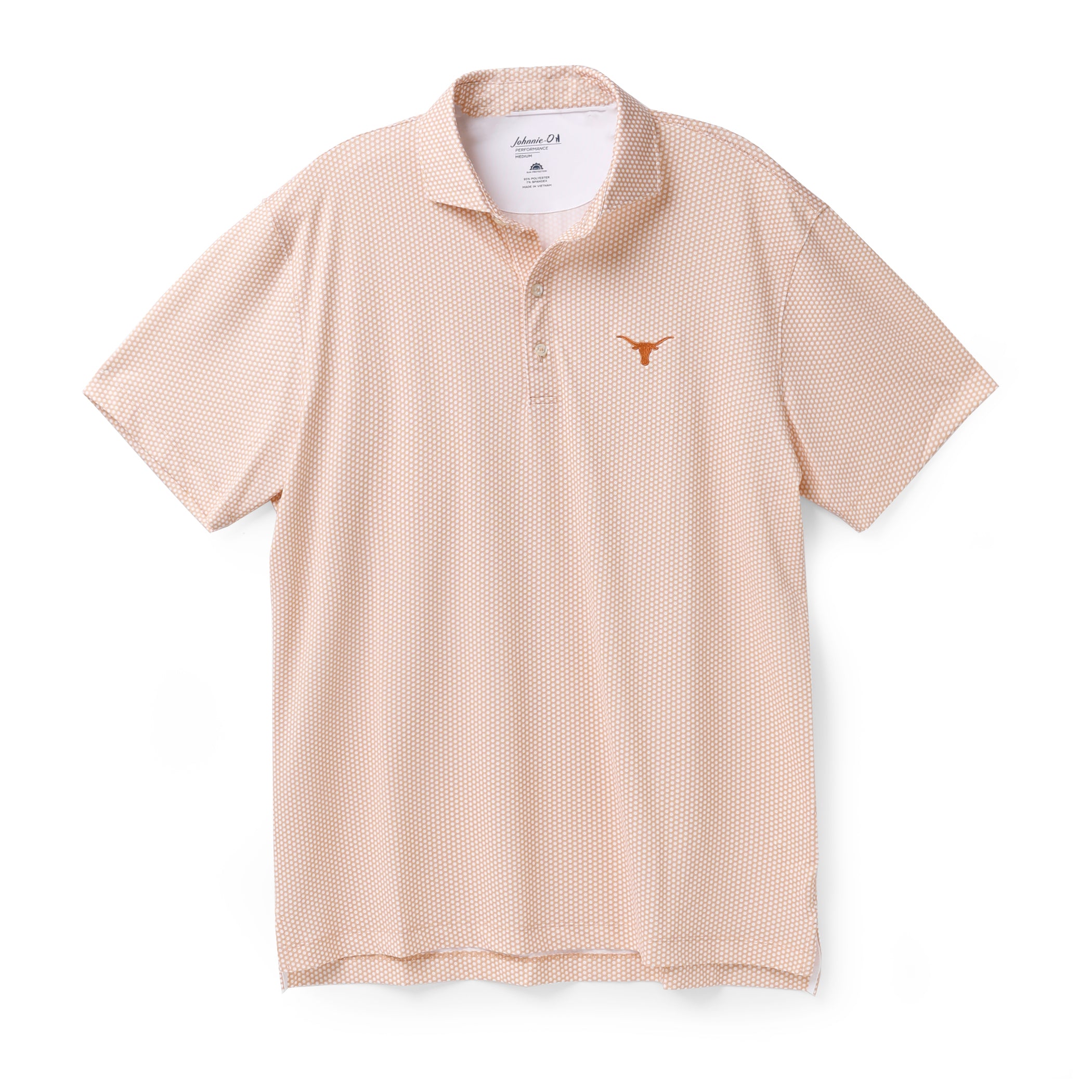 Johnnie-O Texas Longhorns Hex Honeycomb Print Polo