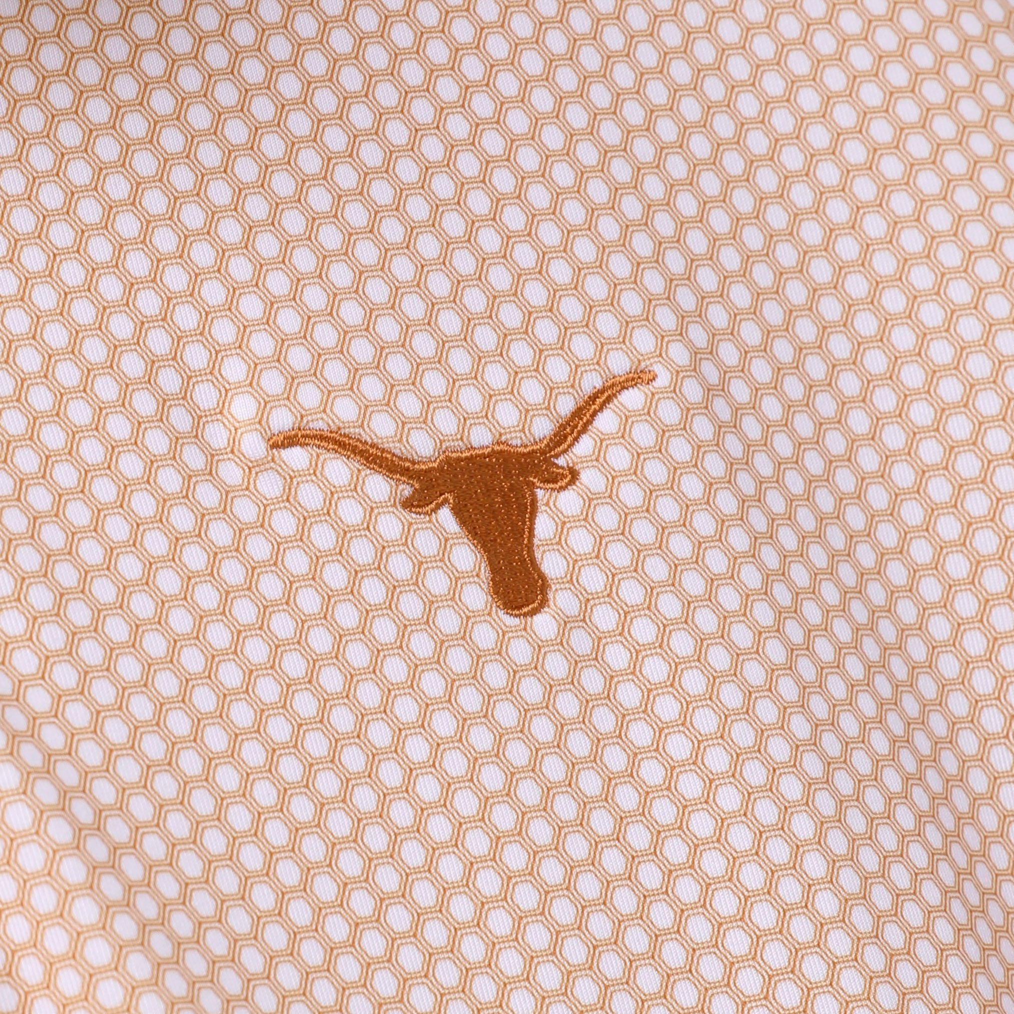 Johnnie-O Texas Longhorns Hex Honeycomb Print Polo